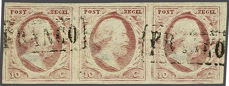 Lot 303 - Netherlands and former colonies NL 1852 King William III -  Corinphila Veilingen Auction 240: Pre-philately Netherlands and former colonies