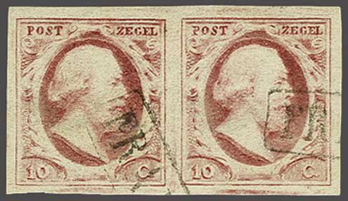 Lot 297 - Netherlands and former colonies NL 1852 King William III -  Corinphila Veilingen Auction 240: Single lots Netherlands and former colonies