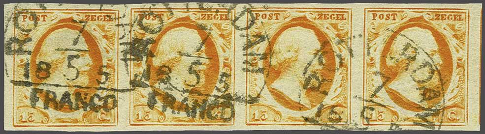 Lot 321 - Netherlands and former colonies NL 1852 King William III -  Corinphila Veilingen Auction 240: Single lots Netherlands and former colonies