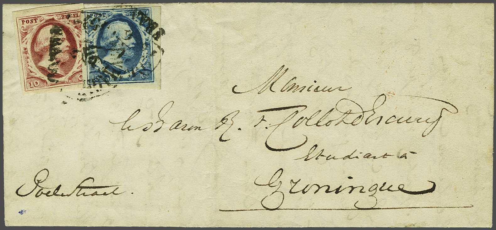 Lot 370 - Netherlands and former colonies NL 1852 King William III -  Corinphila Veilingen Auction 240: Pre-philately Netherlands and former colonies