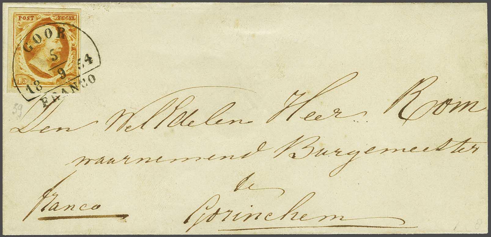 Lot 466 - Netherlands and former colonies NL Semi-circular Cancellation -  Corinphila Veilingen Auction 240: Single lots Netherlands and former colonies