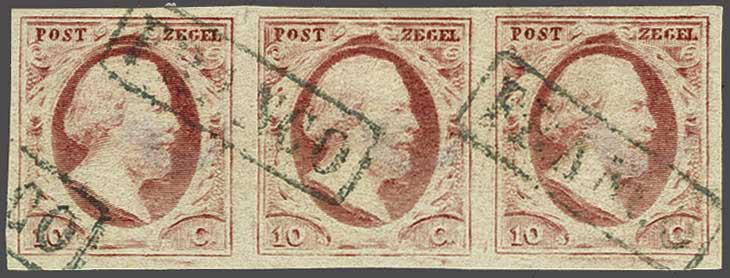 Lot 307 - Netherlands and former colonies NL 1852 King William III -  Corinphila Veilingen Auction 240: Pre-philately Netherlands and former colonies