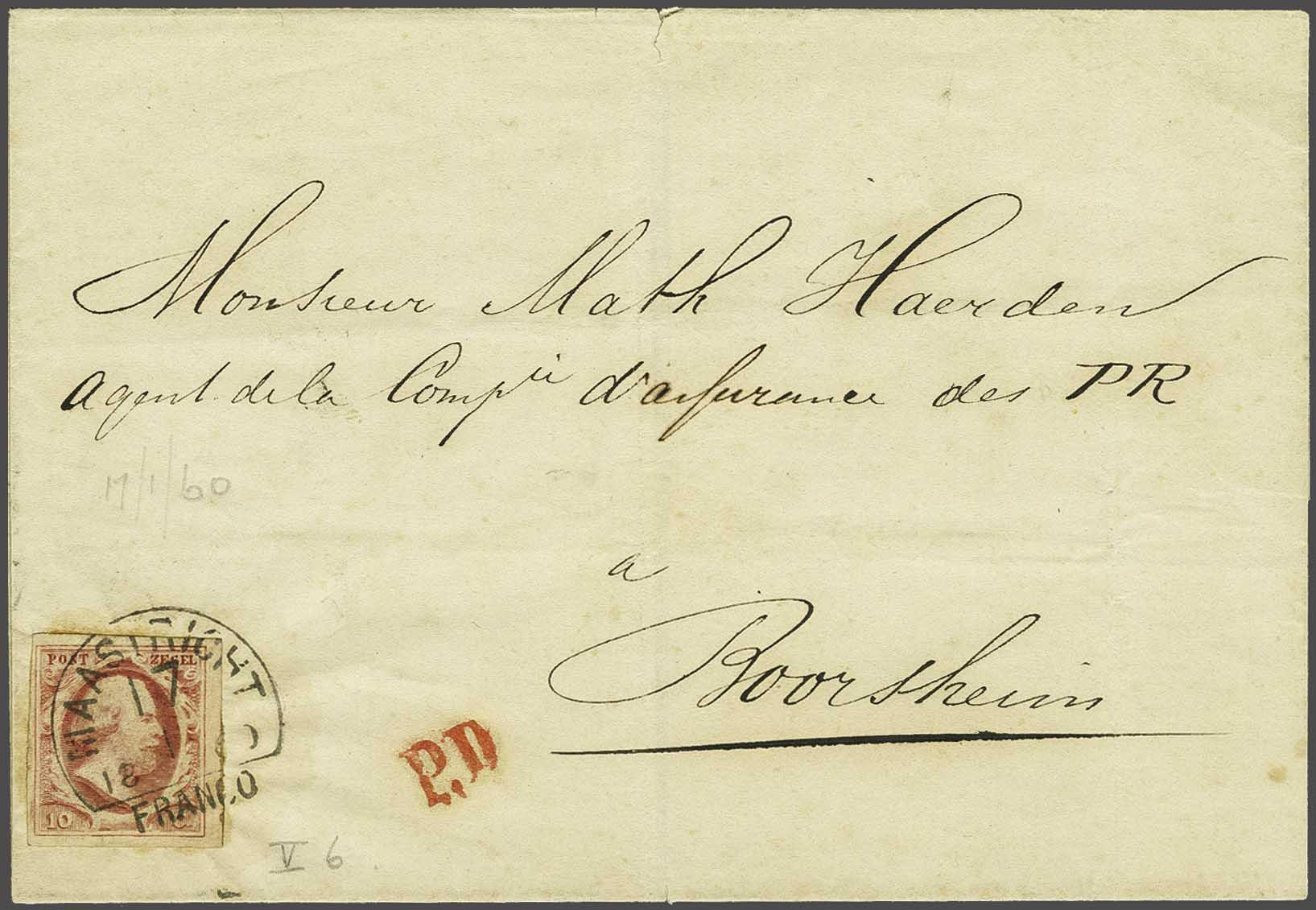 Lot 385 - Netherlands and former colonies NL 1852 King William III -  Corinphila Veilingen Auction 240: Single lots Netherlands and former colonies