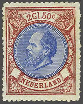 Lot 728 - Netherlands and former colonies NL 1872 King William III -  Corinphila Veilingen Auction 240: Pre-philately Netherlands and former colonies