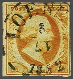 Lot 621 - Netherlands and former colonies NL 1852 King William III -  Corinphila Veilingen Auction 240: Single lots Netherlands and former colonies
