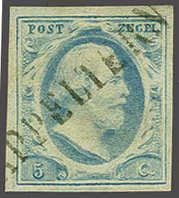 Lot 614 - Netherlands and former colonies NL 1852 oblong stamp -  Corinphila Veilingen Auction 240: Single lots Netherlands and former colonies