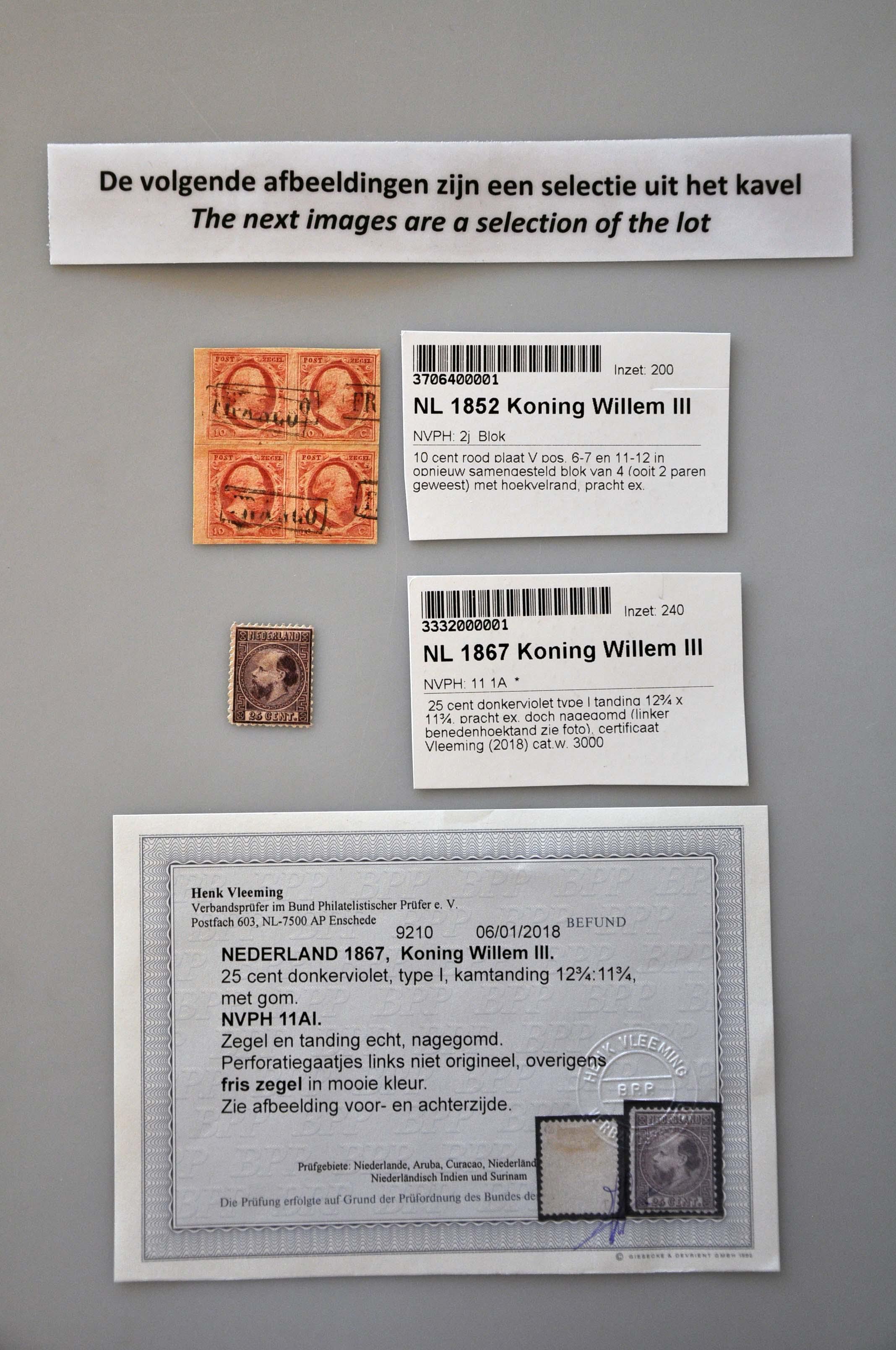 Lot 1791 - Netherlands and former colonies Netherlands - Corinphila Veilingen Auction 242: General sale Lot 1791 - Netherlands and former colonies Netherlands - Corinphila Veilingen Auction 242: General sale
