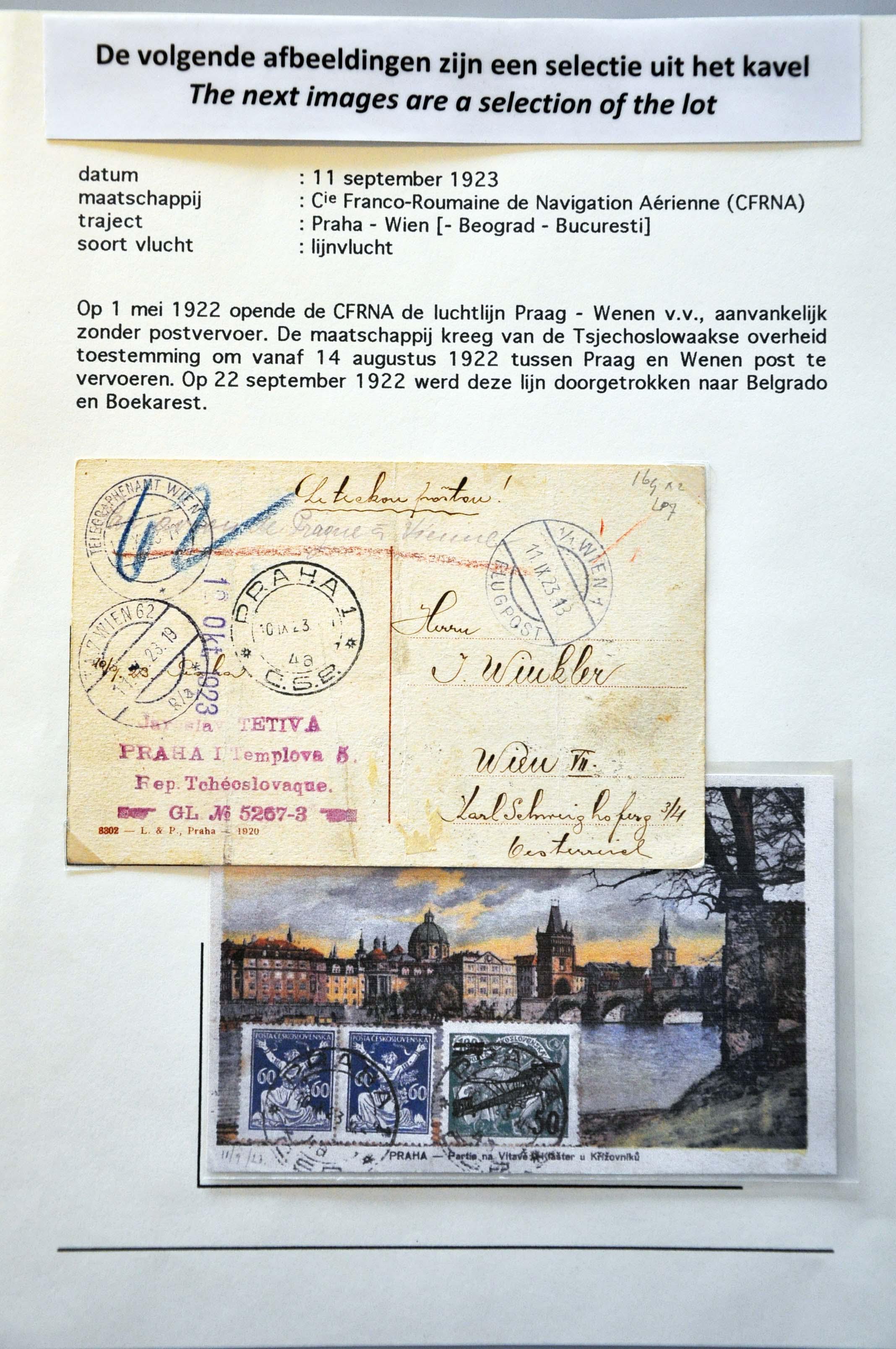 Lot 3309 - European Countries Czechoslovakia -  Corinphila Veilingen Auction 242: General sale 