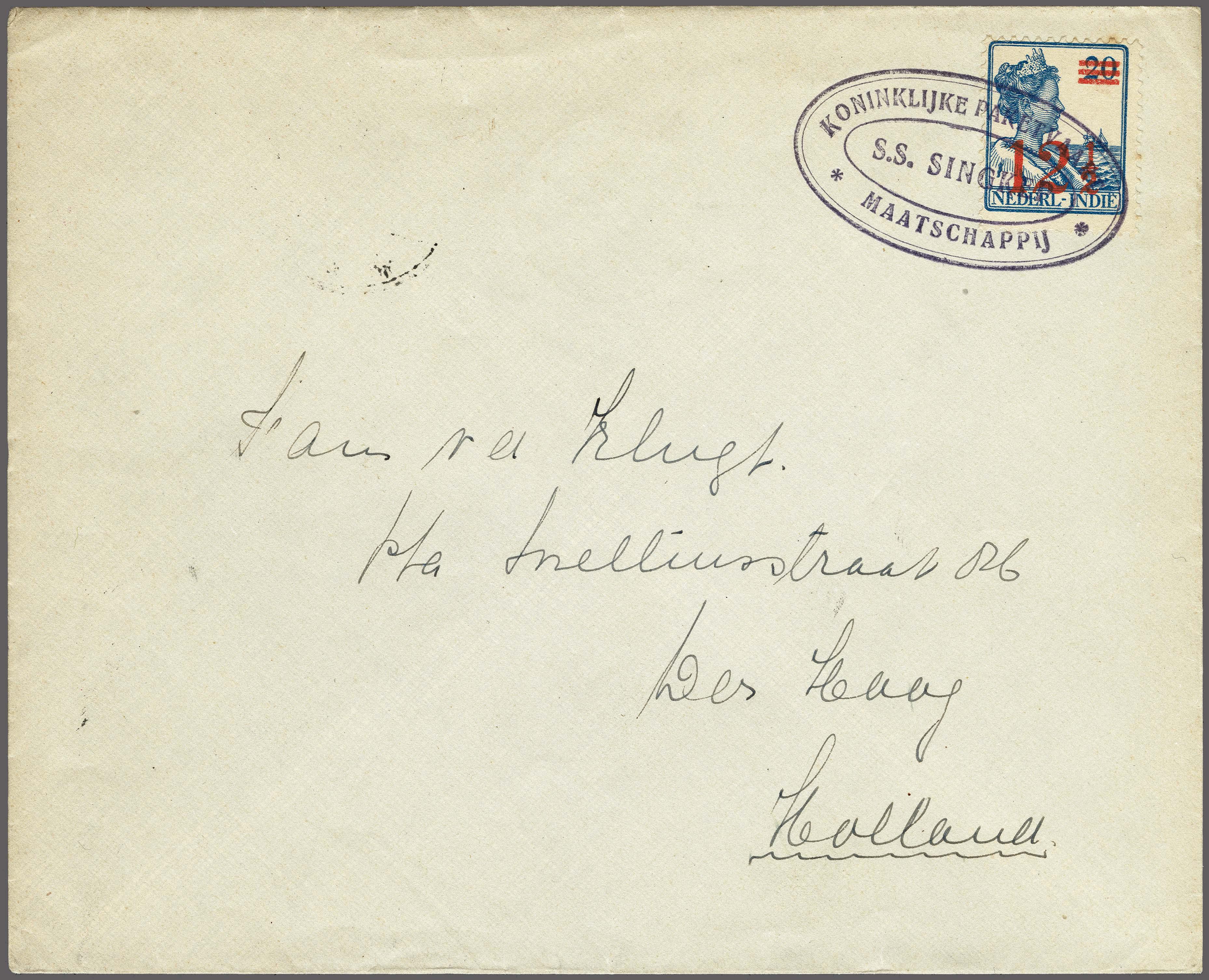 Lot 2713 - Netherlands and former colonies DEI KPM cancellation -  Corinphila Veilingen Auction 250-253 - Day 3 - Netherlands and former colonies - Single lots & Picture postcards