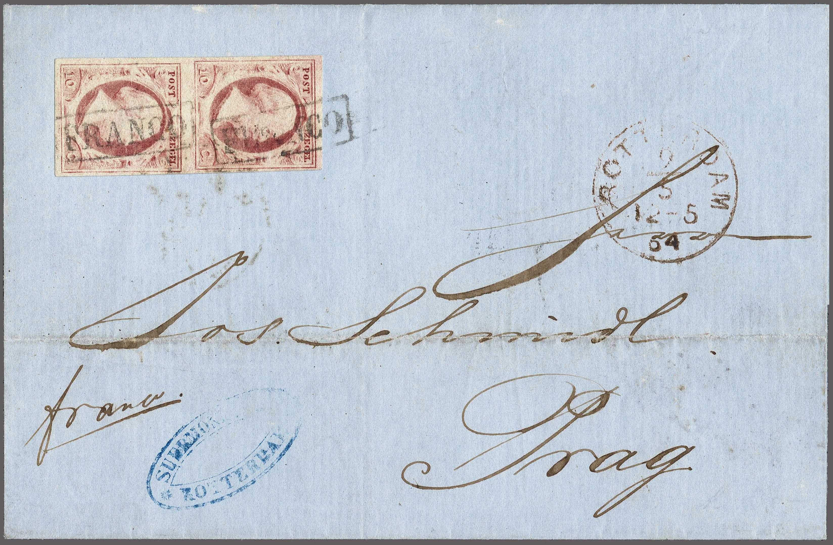 Lot 4219 - Netherlands and former colonies NL 1852 King William III -  Corinphila Veilingen Auction 250-253 - Day 4 - Proofs of Netherlands former colonies