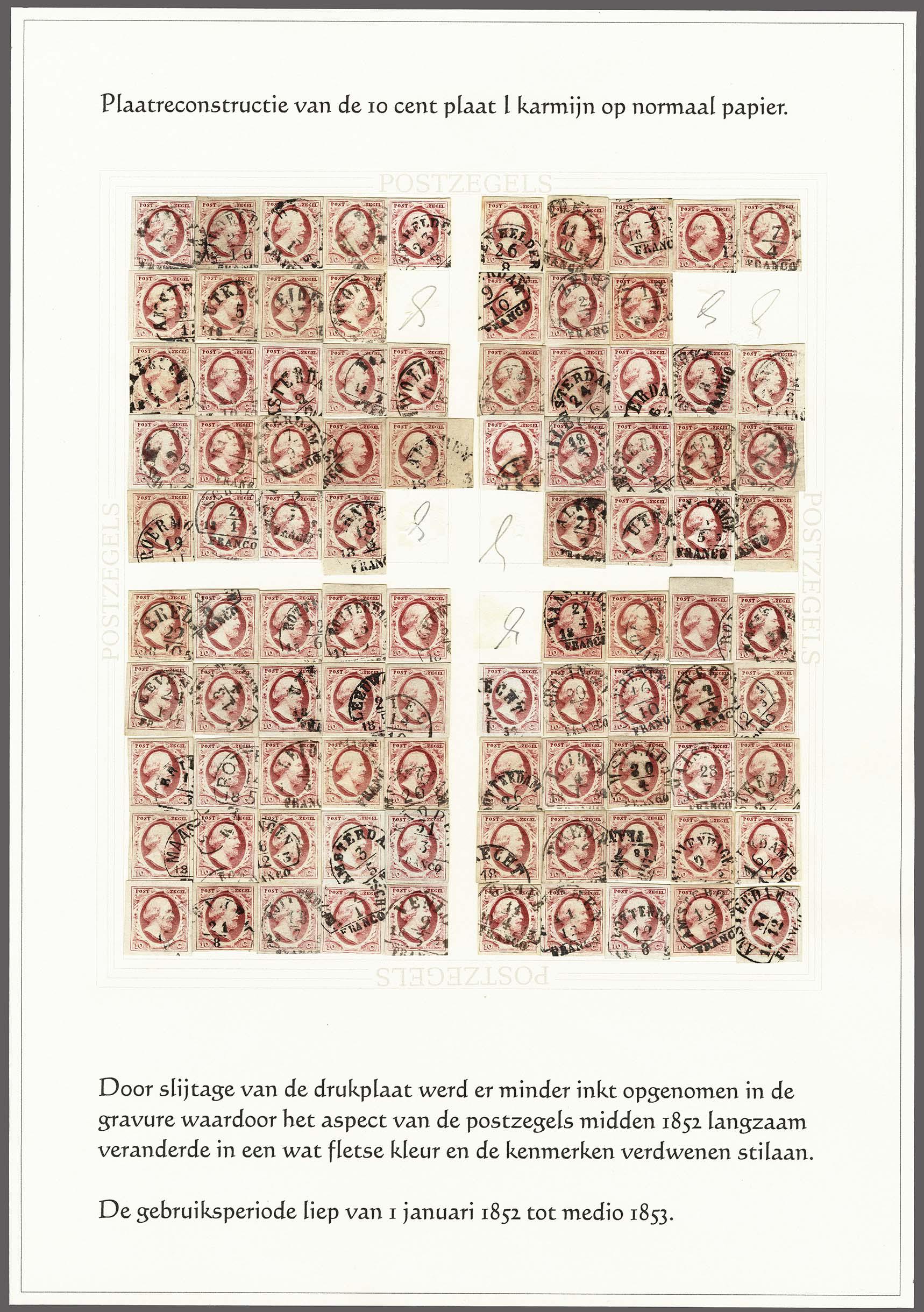 Lot 4144 - Netherlands and former colonies NL 1852 King William III -  Corinphila Veilingen Auction 250-253 - Day 4 - Proofs of Netherlands former colonies