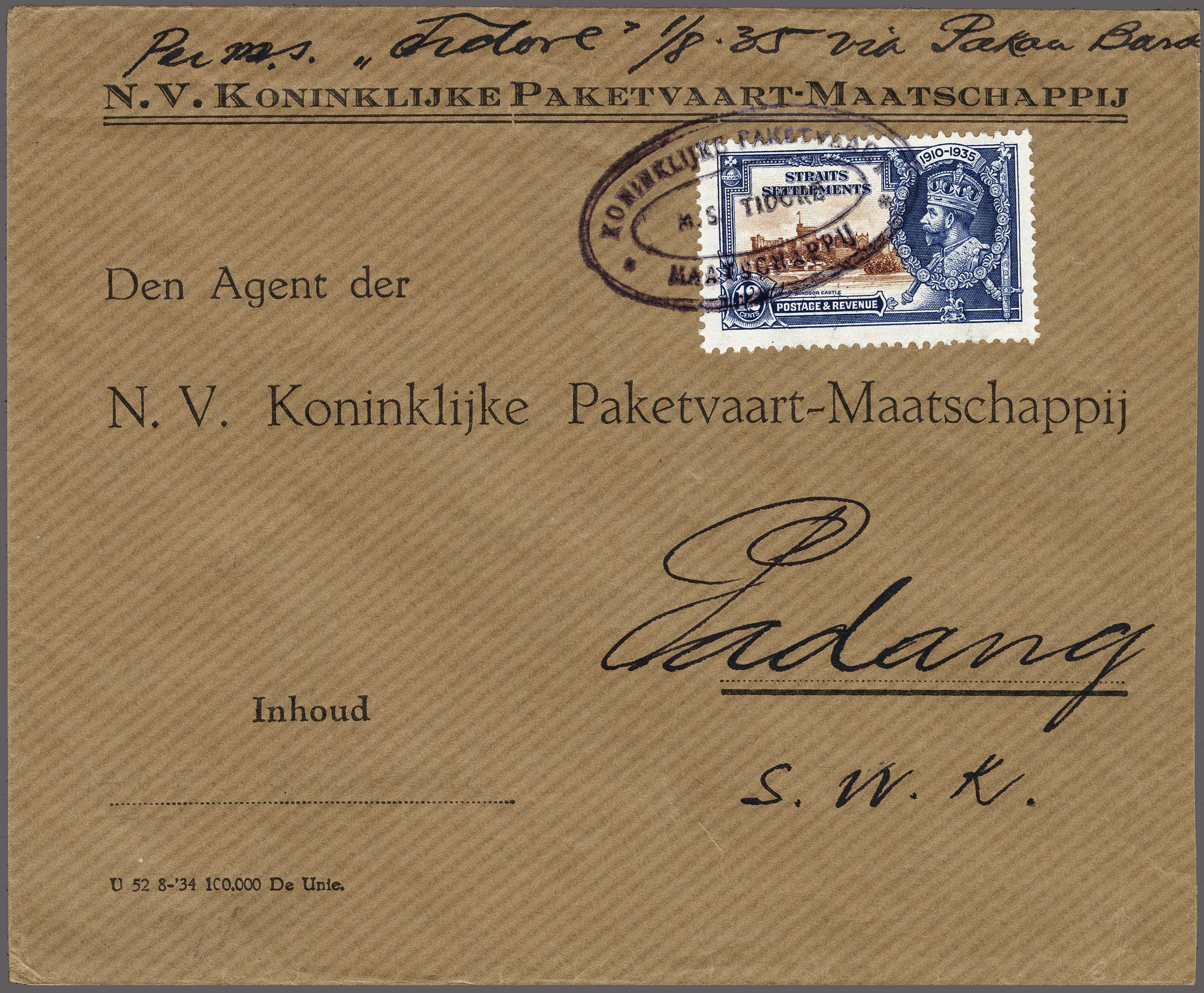 Lot 2716 - Netherlands and former colonies DEI KPM cancellation -  Corinphila Veilingen Auction 250-253 - Day 3 - Netherlands and former colonies - Single lots & Picture postcards