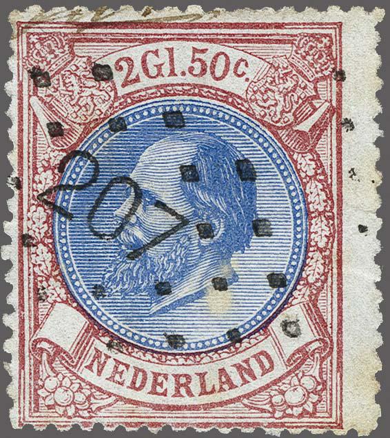 Lot 2553 - Netherlands and former colonies NL Dot Cancellation - Corinphila Veilingen Auction 250-253 - Day 3 - Netherlands and former colonies - Single lots & Picture postcards Lot 2553 - Netherlands and former colonies NL Dot Cancellation - Corinphila Veilingen Auction 250-253 - Day 3 - Netherlands and former colonies - Single lots & Picture postcards