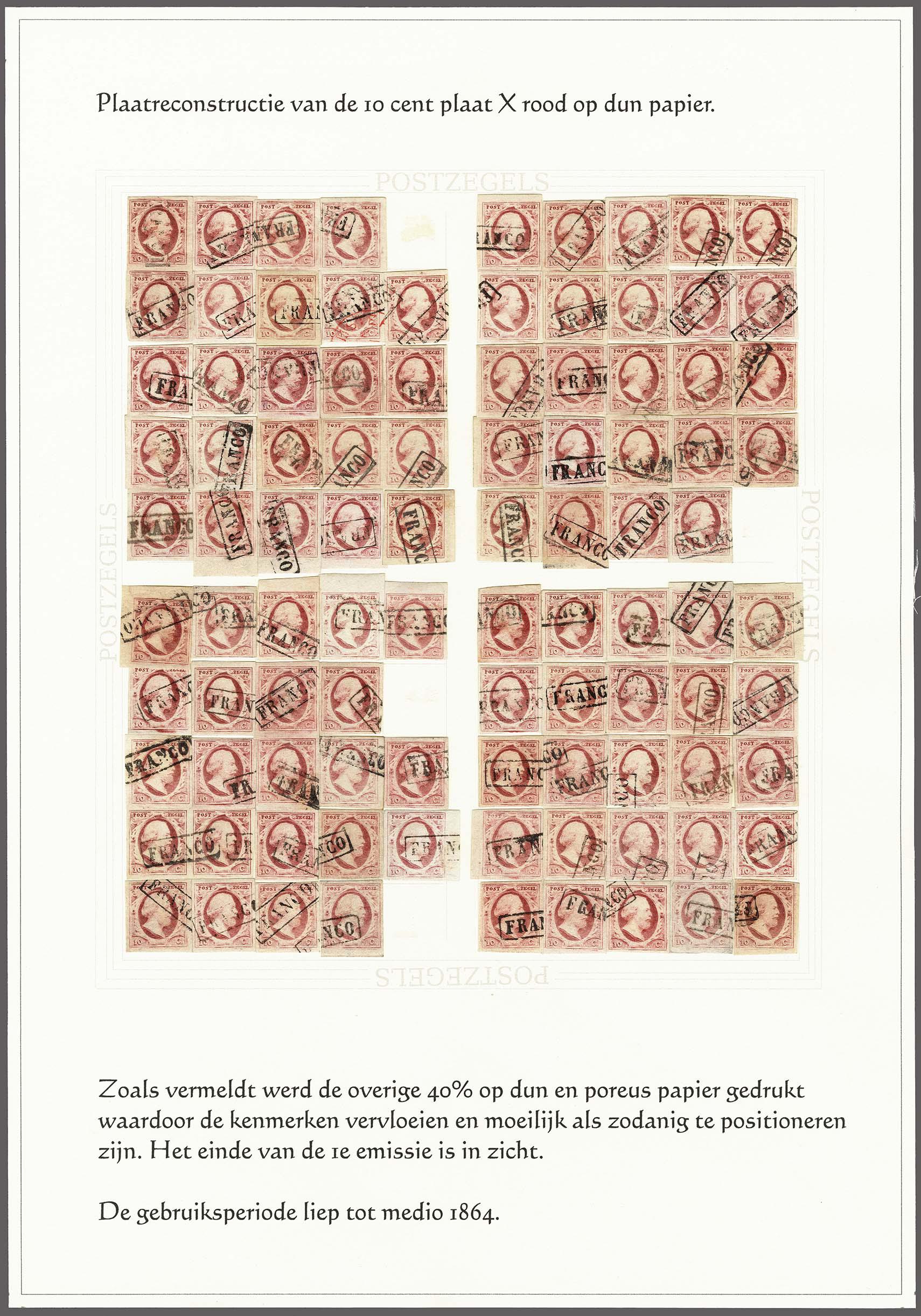 Lot 4155 - Netherlands and former colonies NL 1852 King William III -  Corinphila Veilingen Auction 250-253 - Day 4 - Proofs of Netherlands former colonies