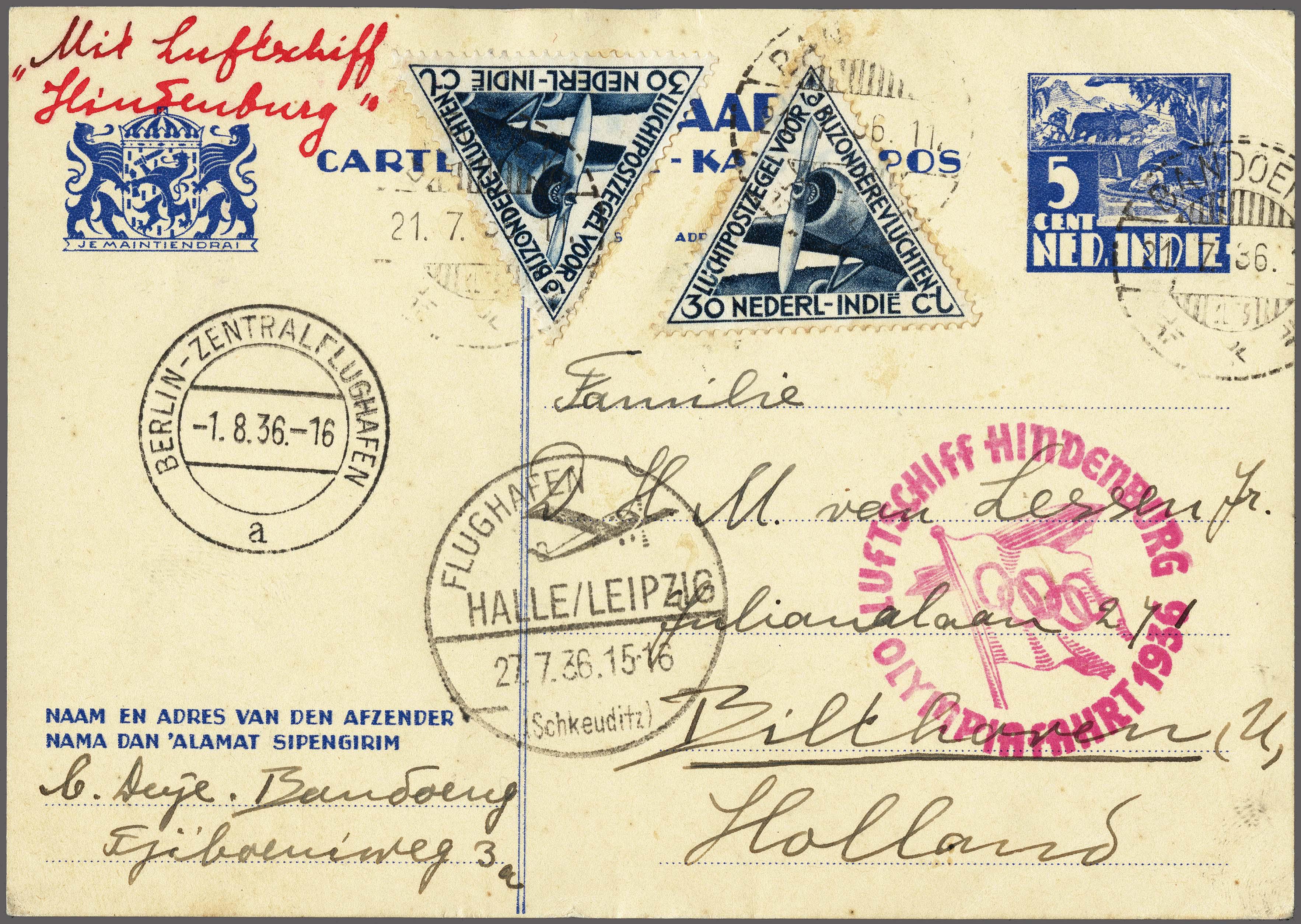 Lot 2758 - Netherlands and former colonies Netherlands Indies -  Corinphila Veilingen Auction 250-253 - Day 3 - Netherlands and former colonies - Single lots & Picture postcards