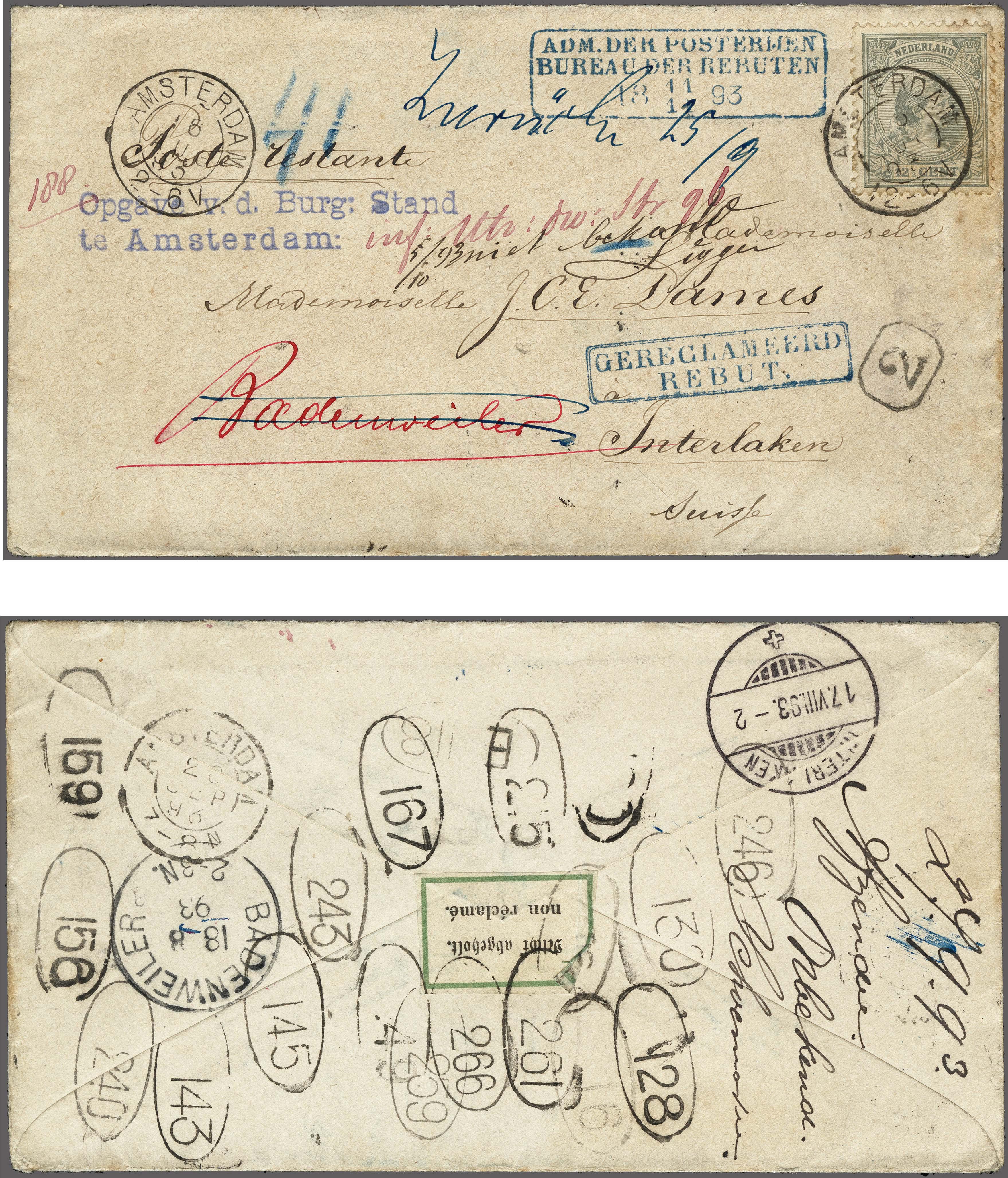 Lot 2546 - Netherlands and former colonies NL 1891 Princess Wilhelmina -  Corinphila Veilingen Auction 250-253 - Day 3 - Netherlands and former colonies - Single lots & Picture postcards