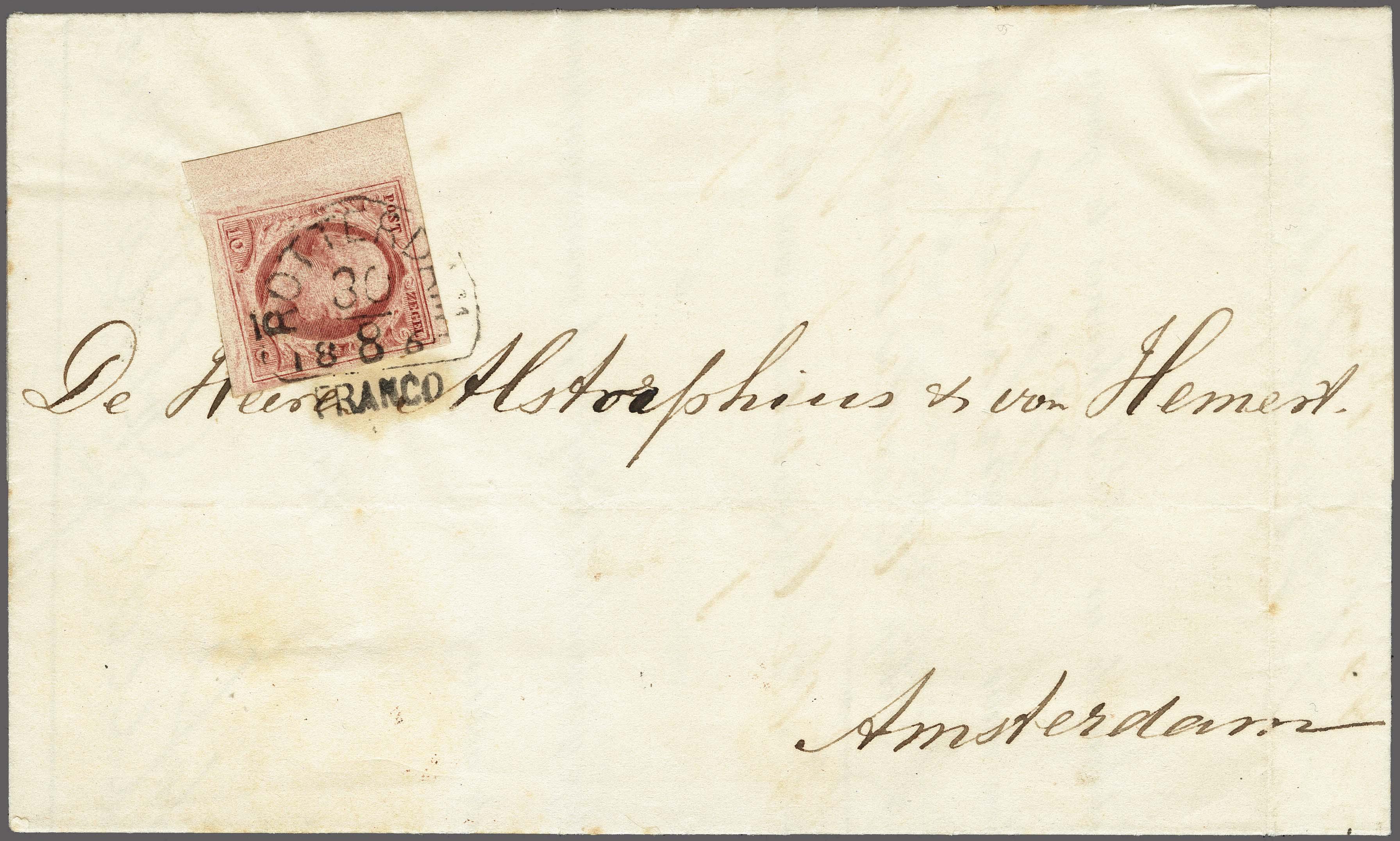 Lot 4205 - Netherlands and former colonies NL 1852 King William III - Corinphila Veilingen Auction 250-253 - Day 4 - Proofs of Netherlands former colonies Lot 4205 - Netherlands and former colonies NL 1852 King William III - Corinphila Veilingen Auction 250-253 - Day 4 - Proofs of Netherlands former colonies