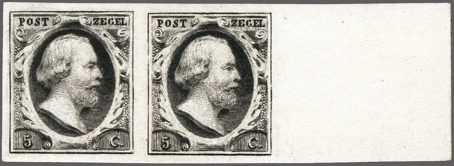 Lot 3815 - Netherlands and former colonies NL 1852 King William III - Corinphila Veilingen Auction 250-253 - Day 4 - Proofs of Netherlands former colonies Lot 3815 - Netherlands and former colonies NL 1852 King William III - Corinphila Veilingen Auction 250-253 - Day 4 - Proofs of Netherlands former colonies