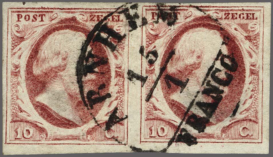 Lot 4012 - Netherlands and former colonies NL 1852 King William III - Corinphila Veilingen Auction 250-253 - Day 4 - Proofs of Netherlands former colonies Lot 4012 - Netherlands and former colonies NL 1852 King William III - Corinphila Veilingen Auction 250-253 - Day 4 - Proofs of Netherlands former colonies
