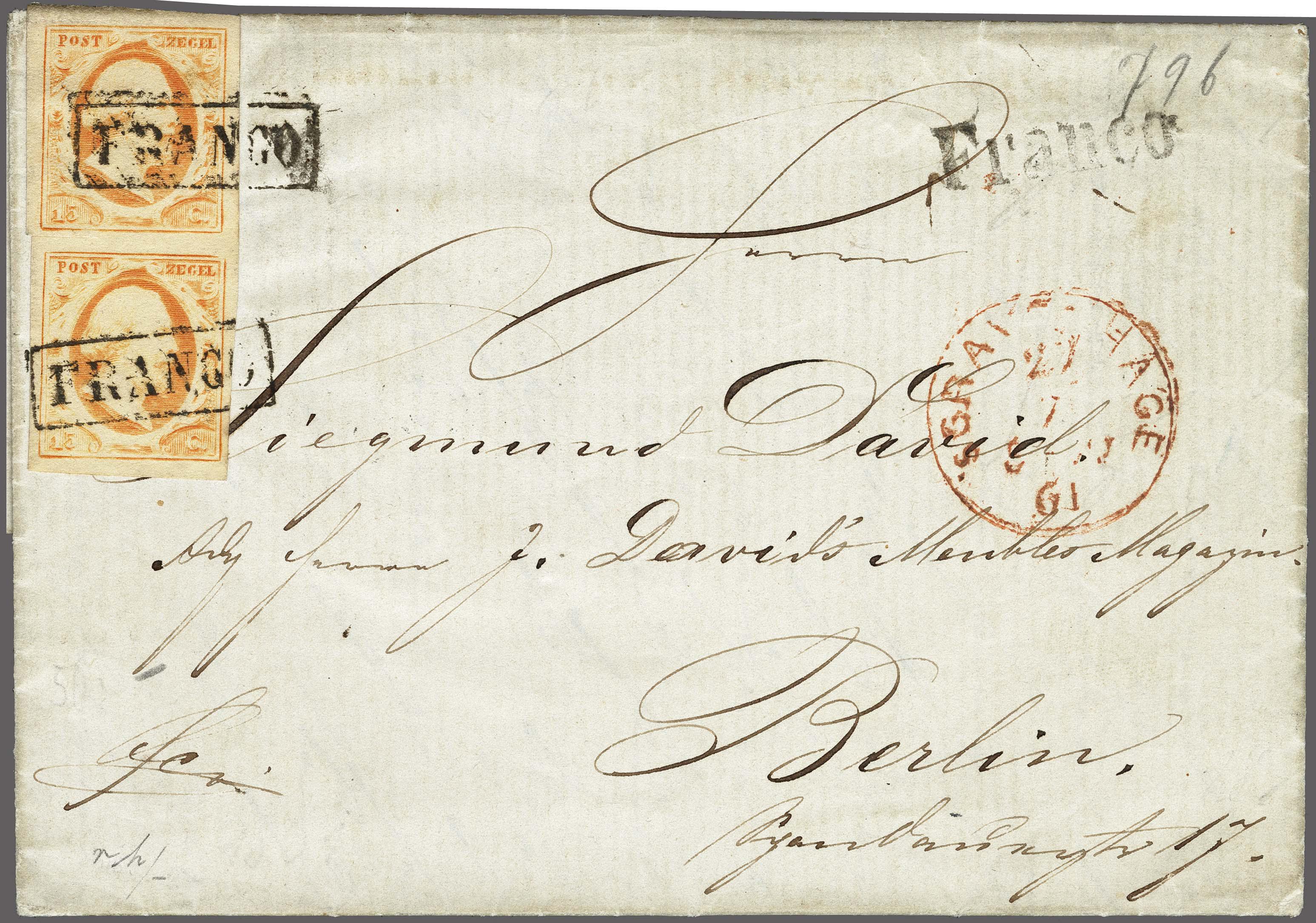 Lot 4235 - Netherlands and former colonies NL 1852 King William III - Corinphila Veilingen Auction 250-253 - Day 4 - Proofs of Netherlands former colonies Lot 4235 - Netherlands and former colonies NL 1852 King William III - Corinphila Veilingen Auction 250-253 - Day 4 - Proofs of Netherlands former colonies