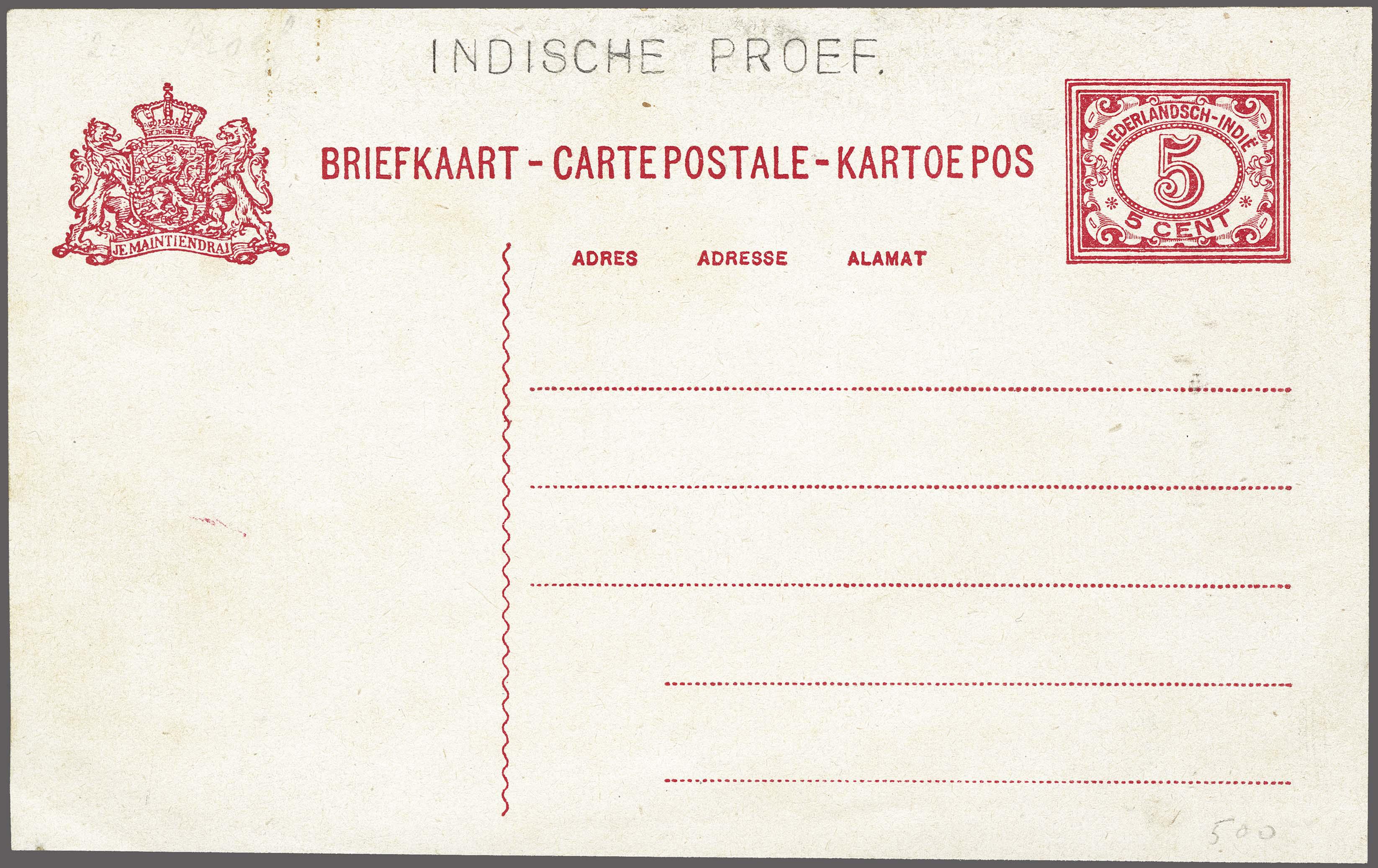Lot 2721 - Netherlands and former colonies Netherlands Indies -  Corinphila Veilingen Auction 250-253 - Day 3 - Netherlands and former colonies - Single lots & Picture postcards