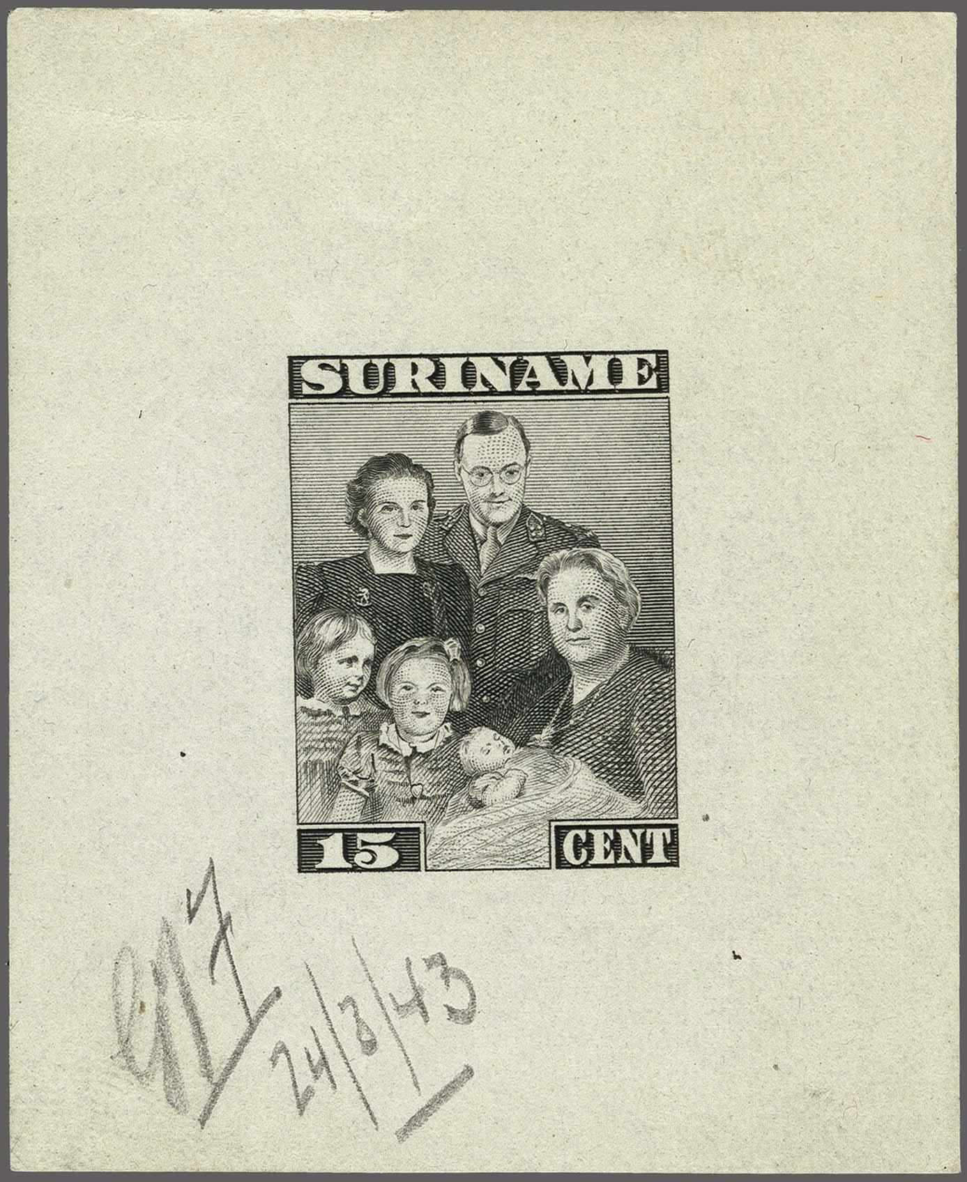 Lot 3431 - Netherlands and former colonies surinam -  Corinphila Veilingen Auction 250-253 - Day 4 - Proofs of Netherlands former colonies