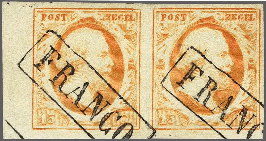 Lot 4107 - Netherlands and former colonies NL 1852 King William III -  Corinphila Veilingen Auction 250-253 - Day 4 - Proofs of Netherlands former colonies