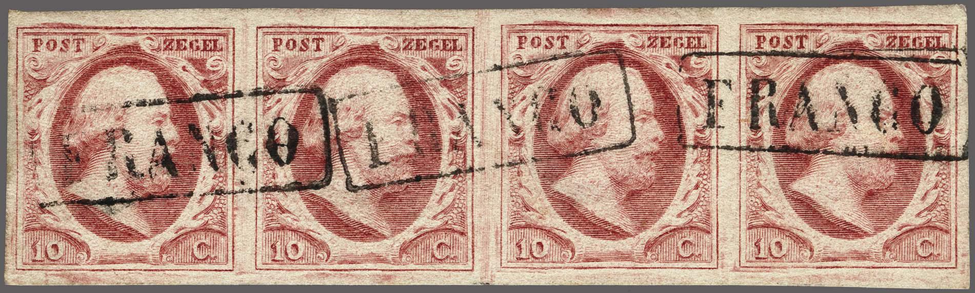 Lot 4086 - Netherlands and former colonies NL 1852 King William III - Corinphila Veilingen Auction 250-253 - Day 4 - Proofs of Netherlands former colonies Lot 4086 - Netherlands and former colonies NL 1852 King William III - Corinphila Veilingen Auction 250-253 - Day 4 - Proofs of Netherlands former colonies