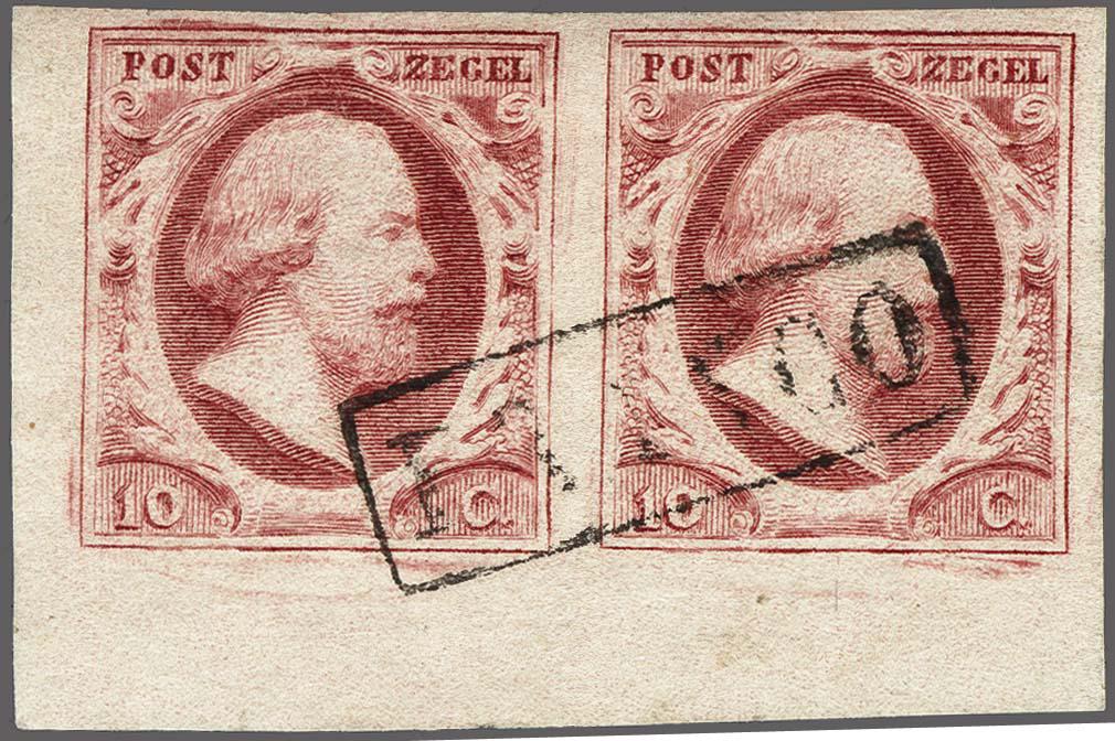 Lot 4088 - Netherlands and former colonies NL 1852 King William III - Corinphila Veilingen Auction 250-253 - Day 4 - Proofs of Netherlands former colonies Lot 4088 - Netherlands and former colonies NL 1852 King William III - Corinphila Veilingen Auction 250-253 - Day 4 - Proofs of Netherlands former colonies
