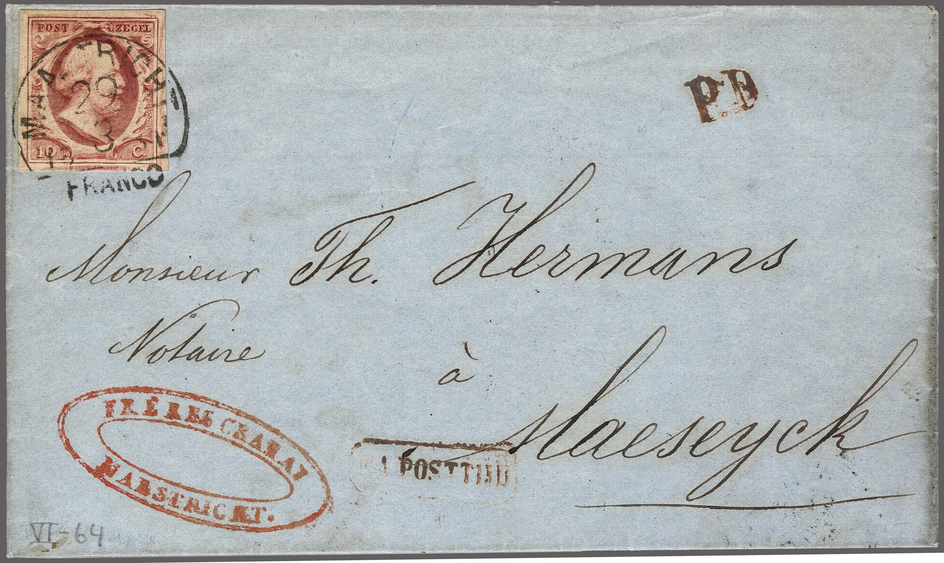 Lot 4207 - Netherlands and former colonies NL 1852 King William III -  Corinphila Veilingen Auction 250-253 - Day 4 - Proofs of Netherlands former colonies