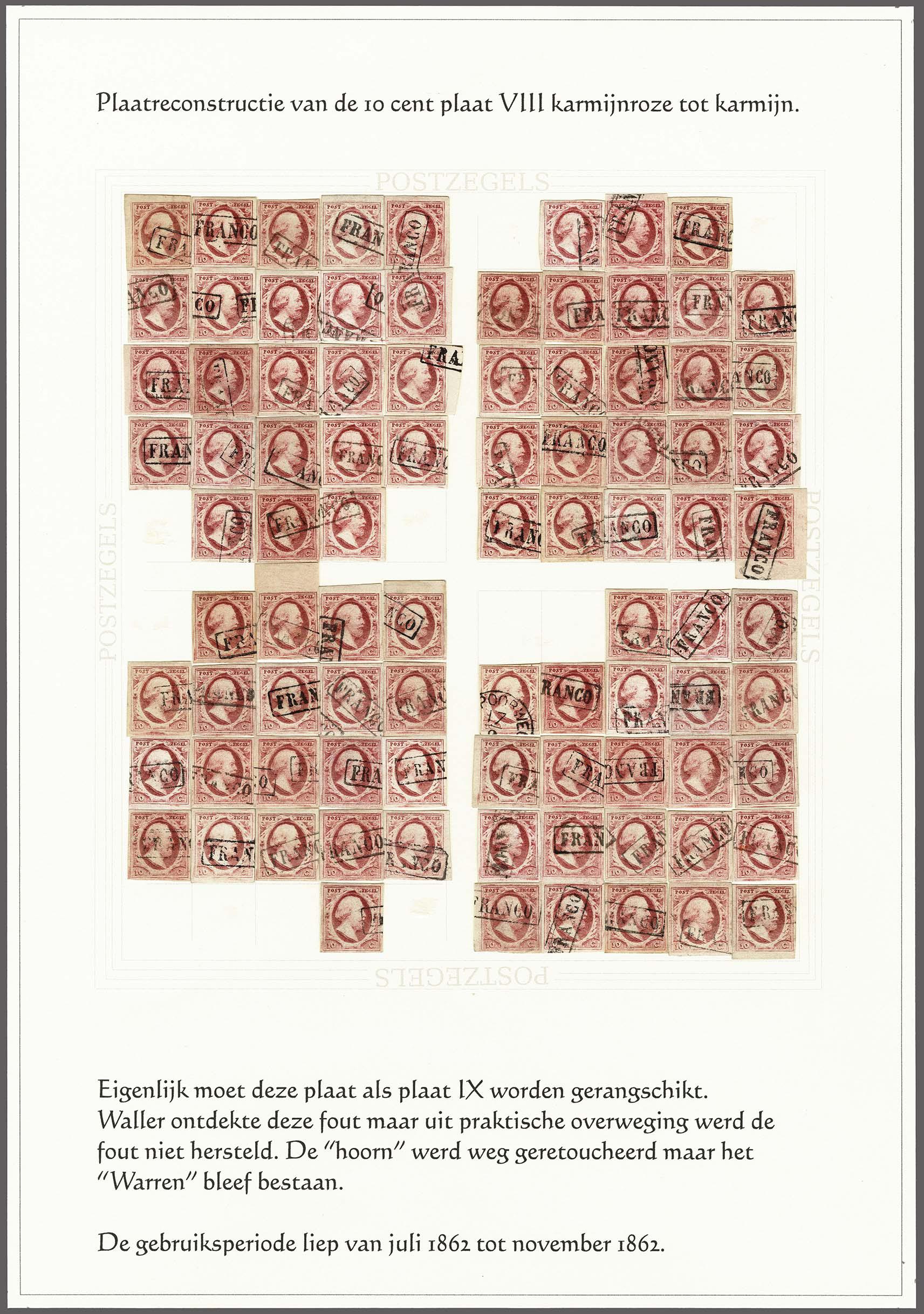 Lot 4152 - Netherlands and former colonies NL 1852 King William III -  Corinphila Veilingen Auction 250-253 - Day 4 - Proofs of Netherlands former colonies