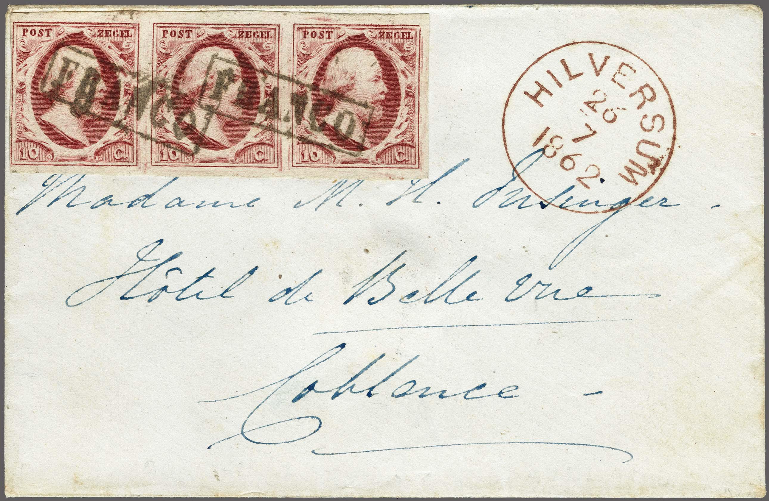 Lot 4212 - Netherlands and former colonies NL 1852 King William III -  Corinphila Veilingen Auction 250-253 - Day 4 - Proofs of Netherlands former colonies