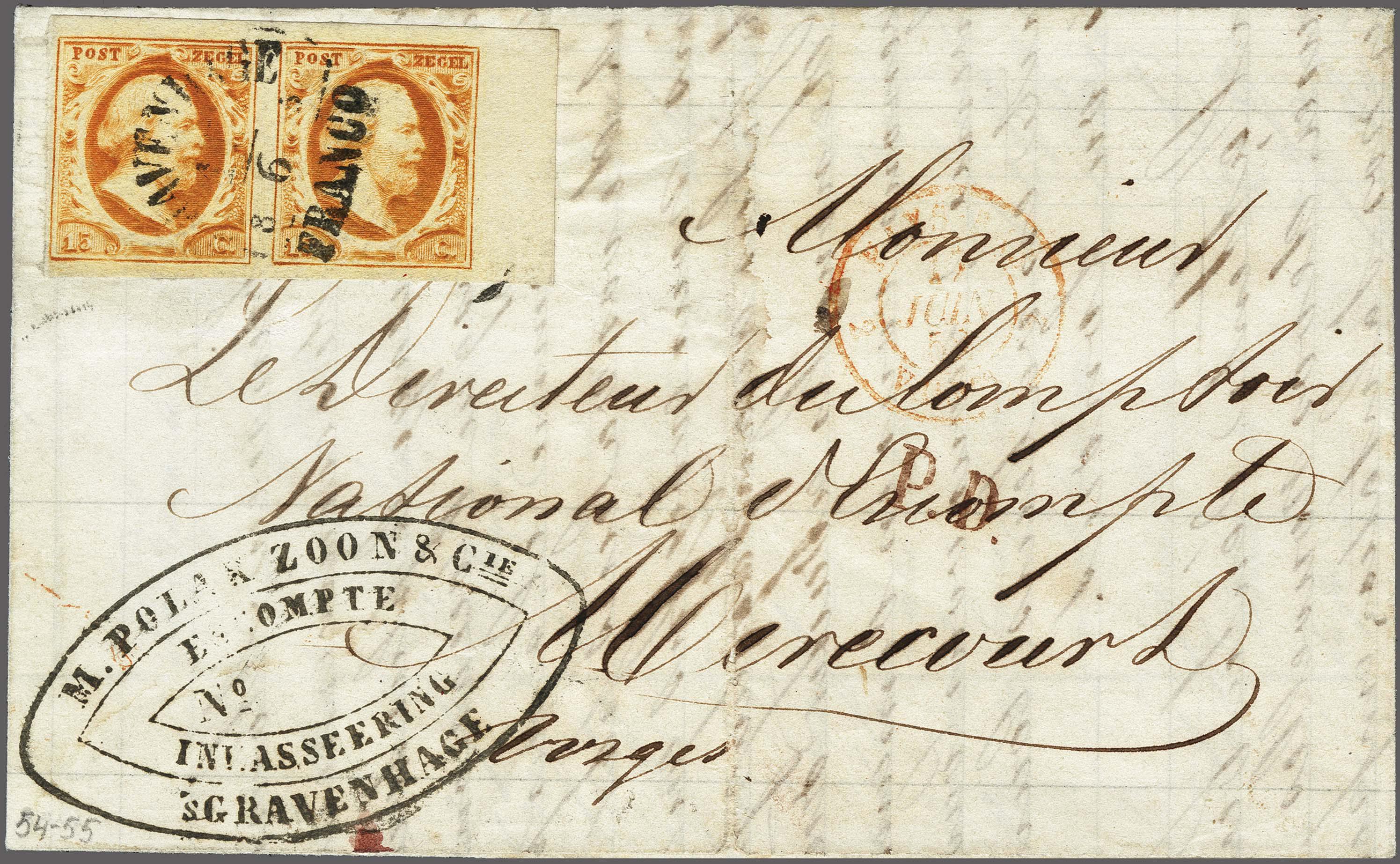 Lot 4223 - Netherlands and former colonies NL 1852 King William III -  Corinphila Veilingen Auction 250-253 - Day 4 - Proofs of Netherlands former colonies