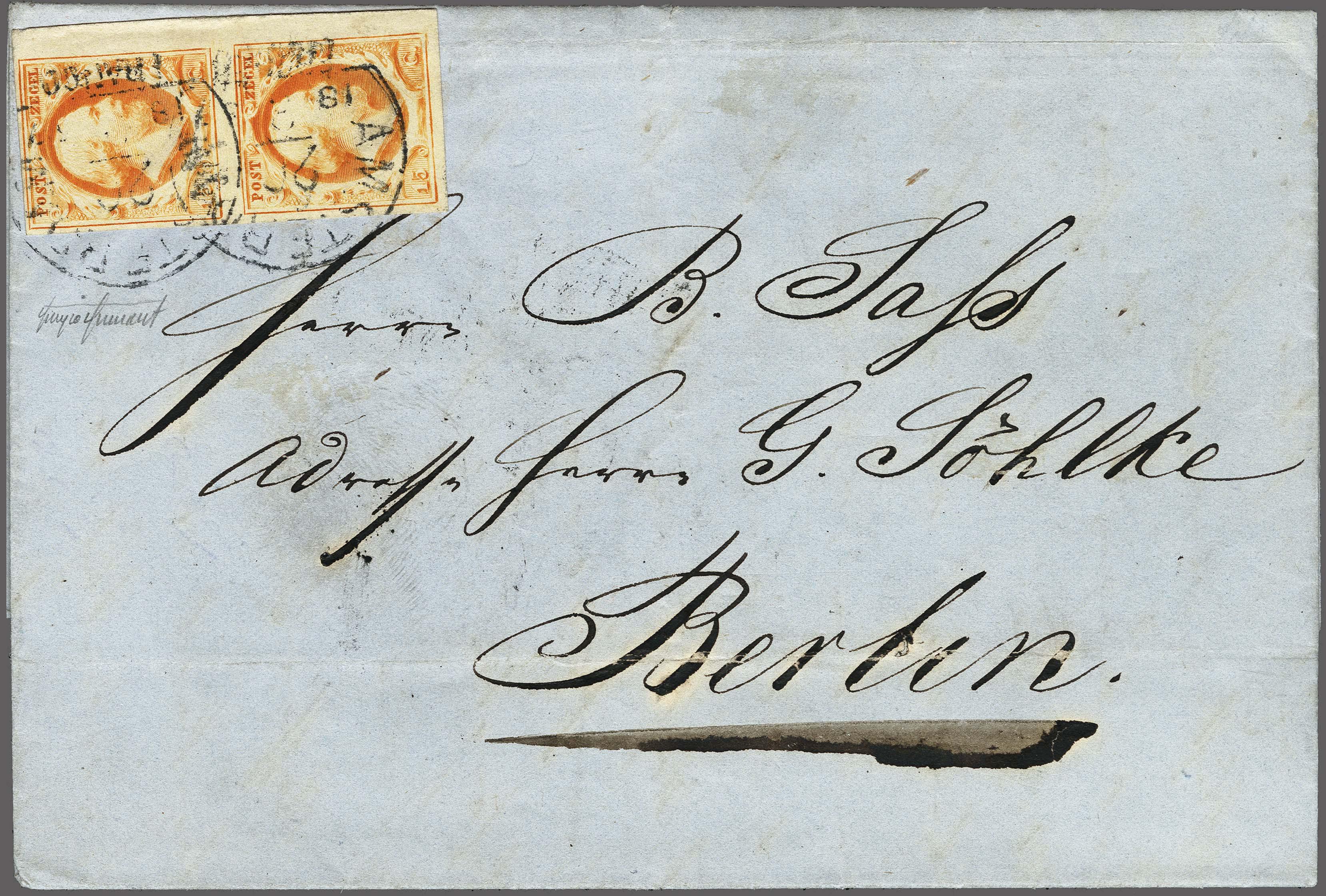 Lot 4230 - Netherlands and former colonies NL 1852 King William III -  Corinphila Veilingen Auction 250-253 - Day 4 - Proofs of Netherlands former colonies