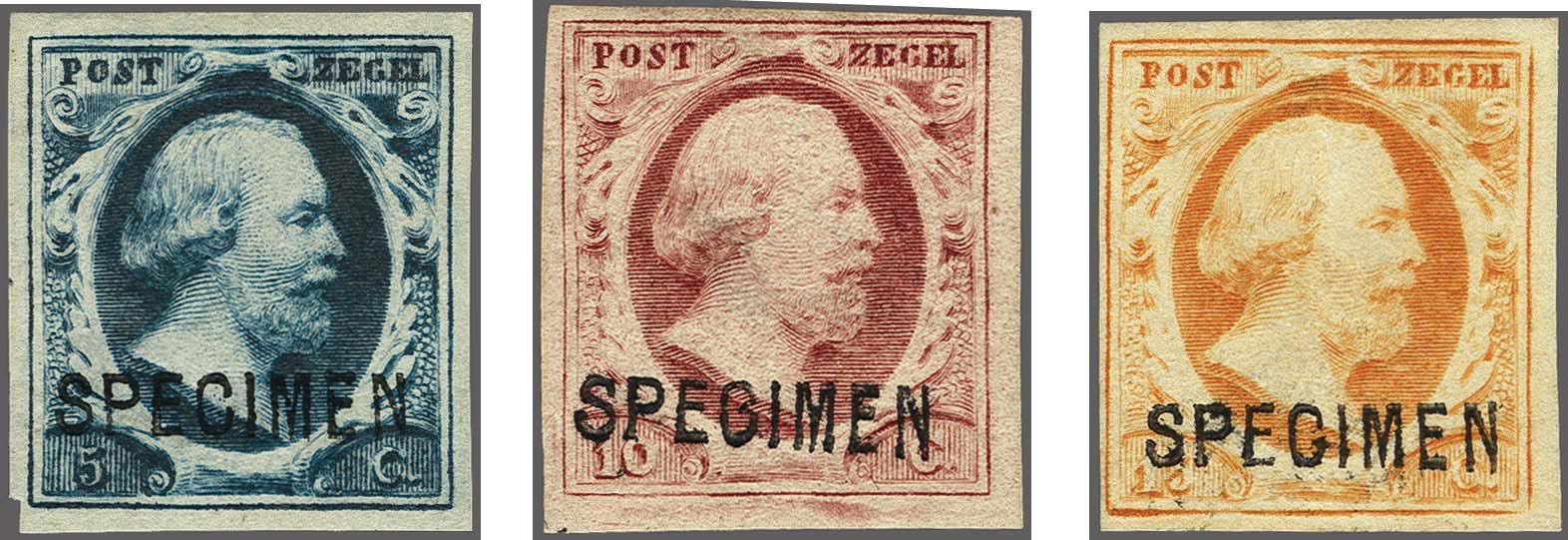 Lot 3835 - Netherlands and former colonies NL 1852 King William III -  Corinphila Veilingen Auction 250-253 - Day 4 - Proofs of Netherlands former colonies