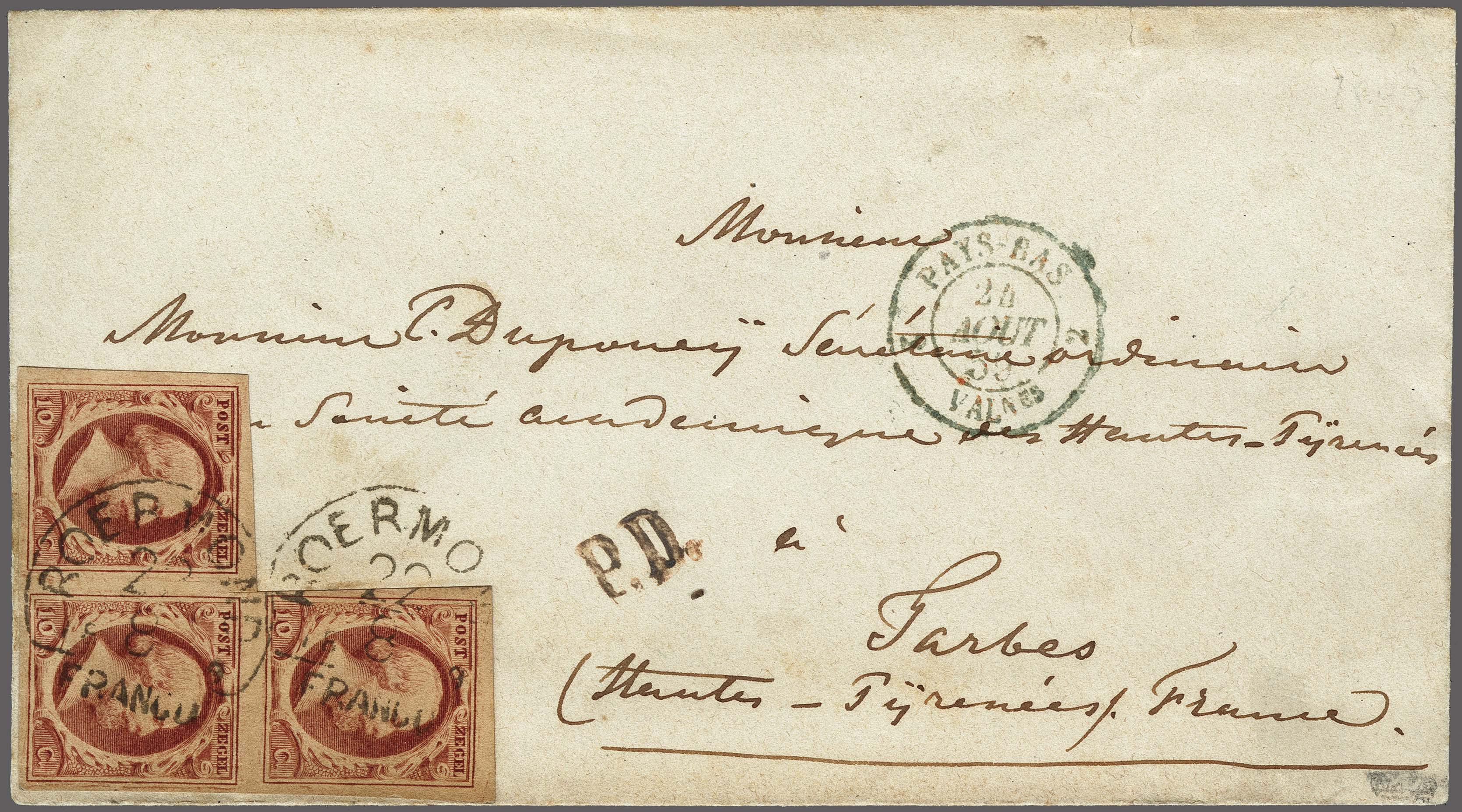 Lot 4203 - Netherlands and former colonies NL 1852 King William III - Corinphila Veilingen Auction 250-253 - Day 4 - Proofs of Netherlands former colonies Lot 4203 - Netherlands and former colonies NL 1852 King William III - Corinphila Veilingen Auction 250-253 - Day 4 - Proofs of Netherlands former colonies