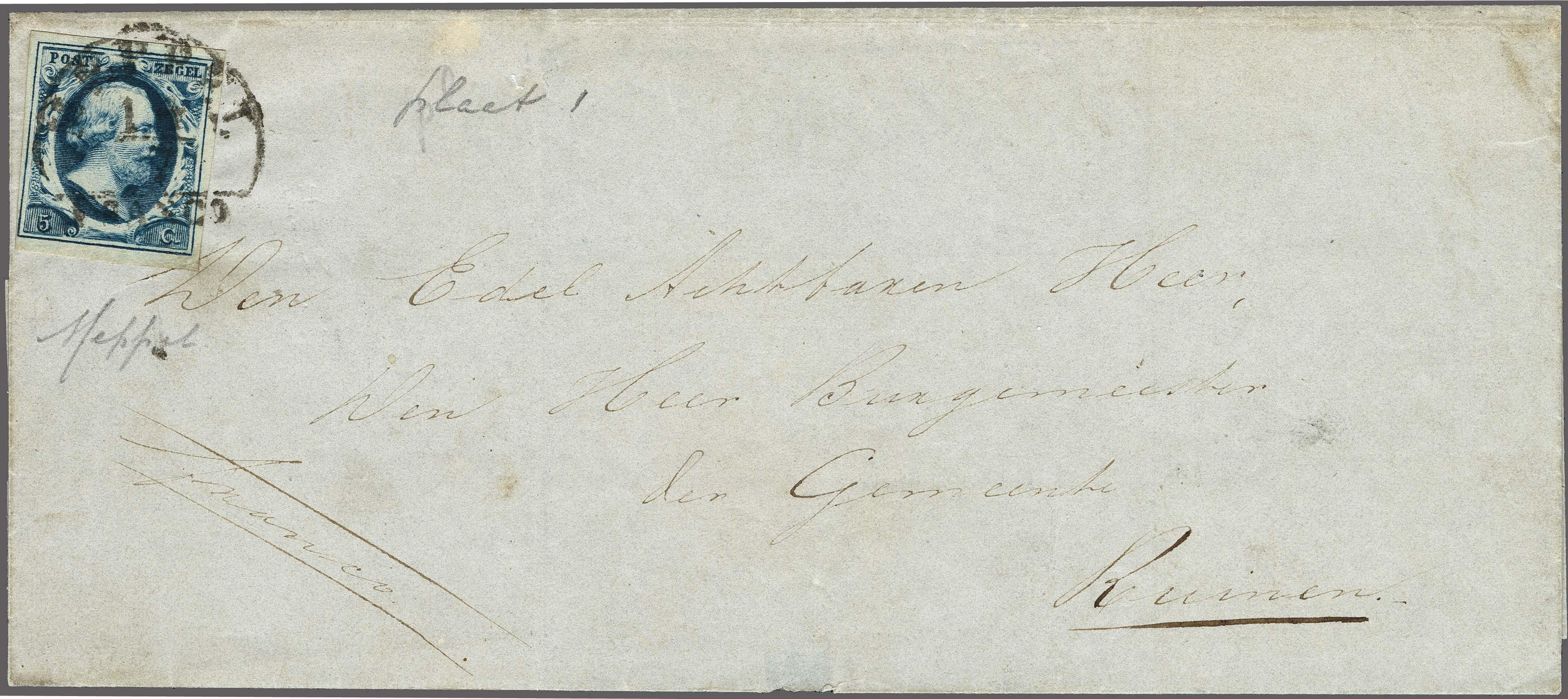 Lot 2512 - Netherlands and former colonies NL Semi-circular Cancellation -  Corinphila Veilingen Auction 250-253 - Day 3 - Netherlands and former colonies - Single lots & Picture postcards