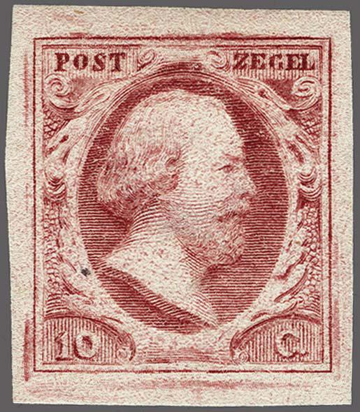 Lot 3845 - Netherlands and former colonies NL 1852 King William III -  Corinphila Veilingen Auction 250-253 - Day 4 - Proofs of Netherlands former colonies