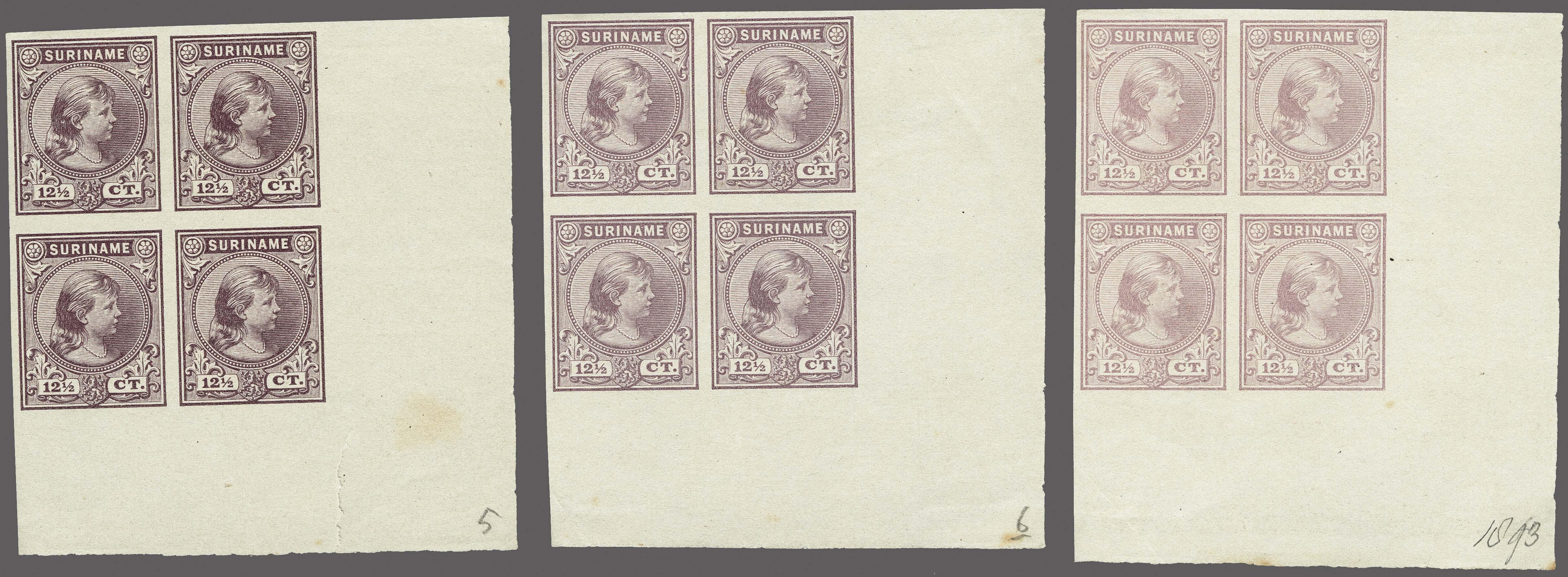 Lot 3407 - Netherlands and former colonies surinam - Corinphila Veilingen Auction 250-253 - Day 4 - Proofs of Netherlands former colonies Lot 3407 - Netherlands and former colonies surinam - Corinphila Veilingen Auction 250-253 - Day 4 - Proofs of Netherlands former colonies