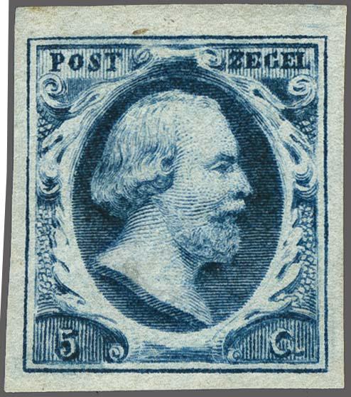 Lot 3837 - Netherlands and former colonies NL 1852 King William III -  Corinphila Veilingen Auction 250-253 - Day 4 - Proofs of Netherlands former colonies