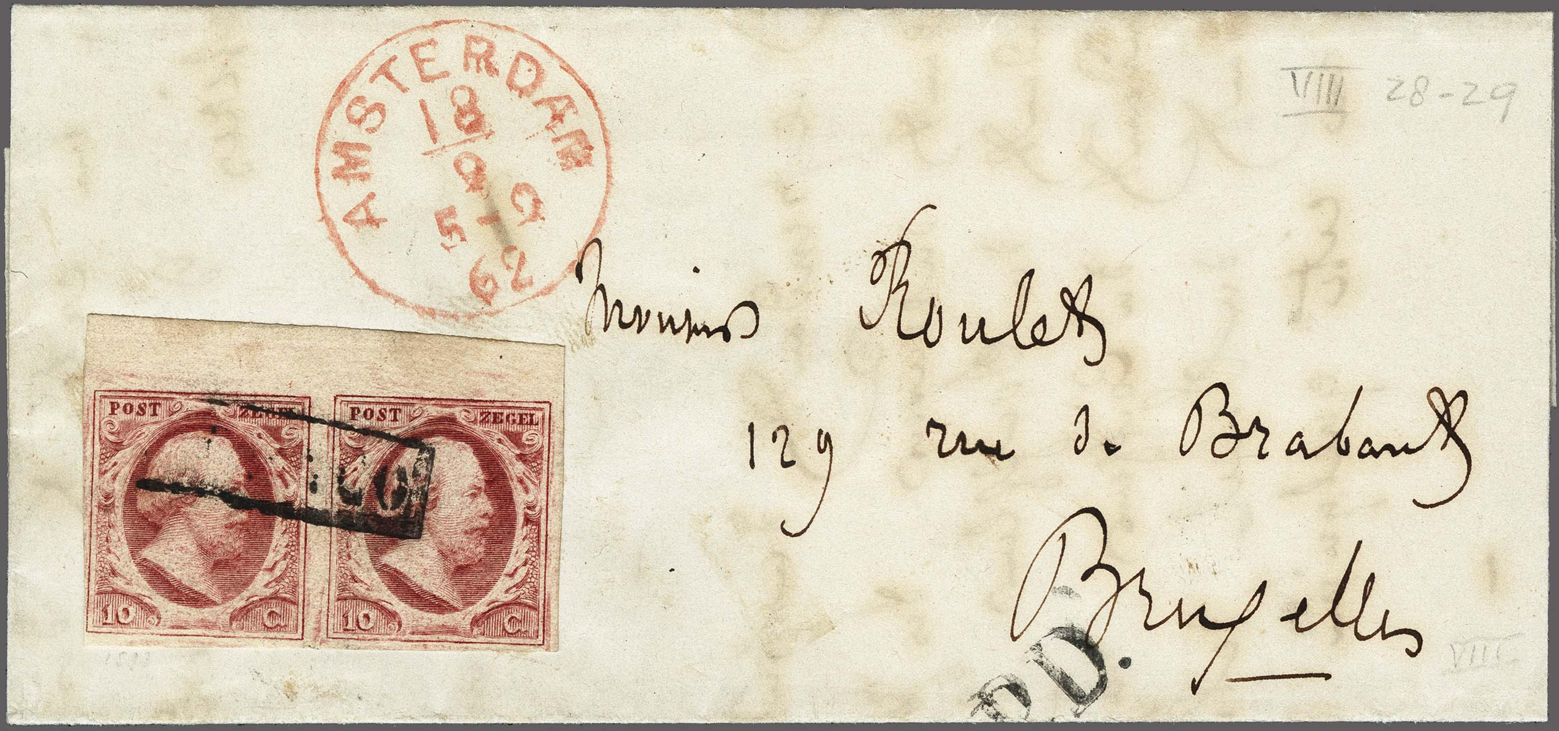 Lot 4214 - Netherlands and former colonies NL 1852 King William III -  Corinphila Veilingen Auction 250-253 - Day 4 - Proofs of Netherlands former colonies
