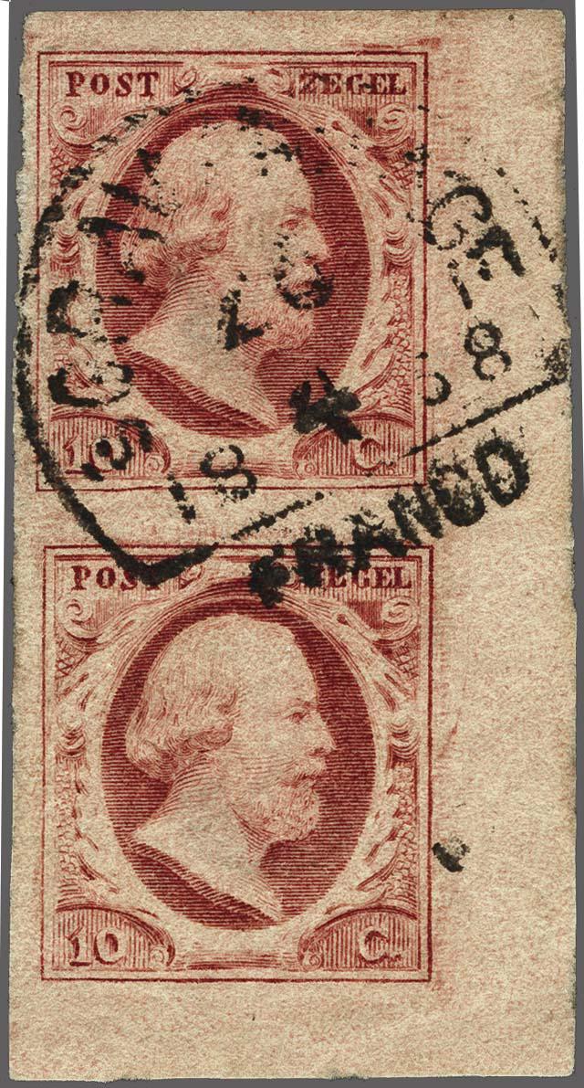 Lot 2473 - Netherlands and former colonies NL 1852 King William III - Corinphila Veilingen Auction 250-253 - Day 3 - Netherlands and former colonies - Single lots & Picture postcards Lot 2473 - Netherlands and former colonies NL 1852 King William III - Corinphila Veilingen Auction 250-253 - Day 3 - Netherlands and former colonies - Single lots & Picture postcards
