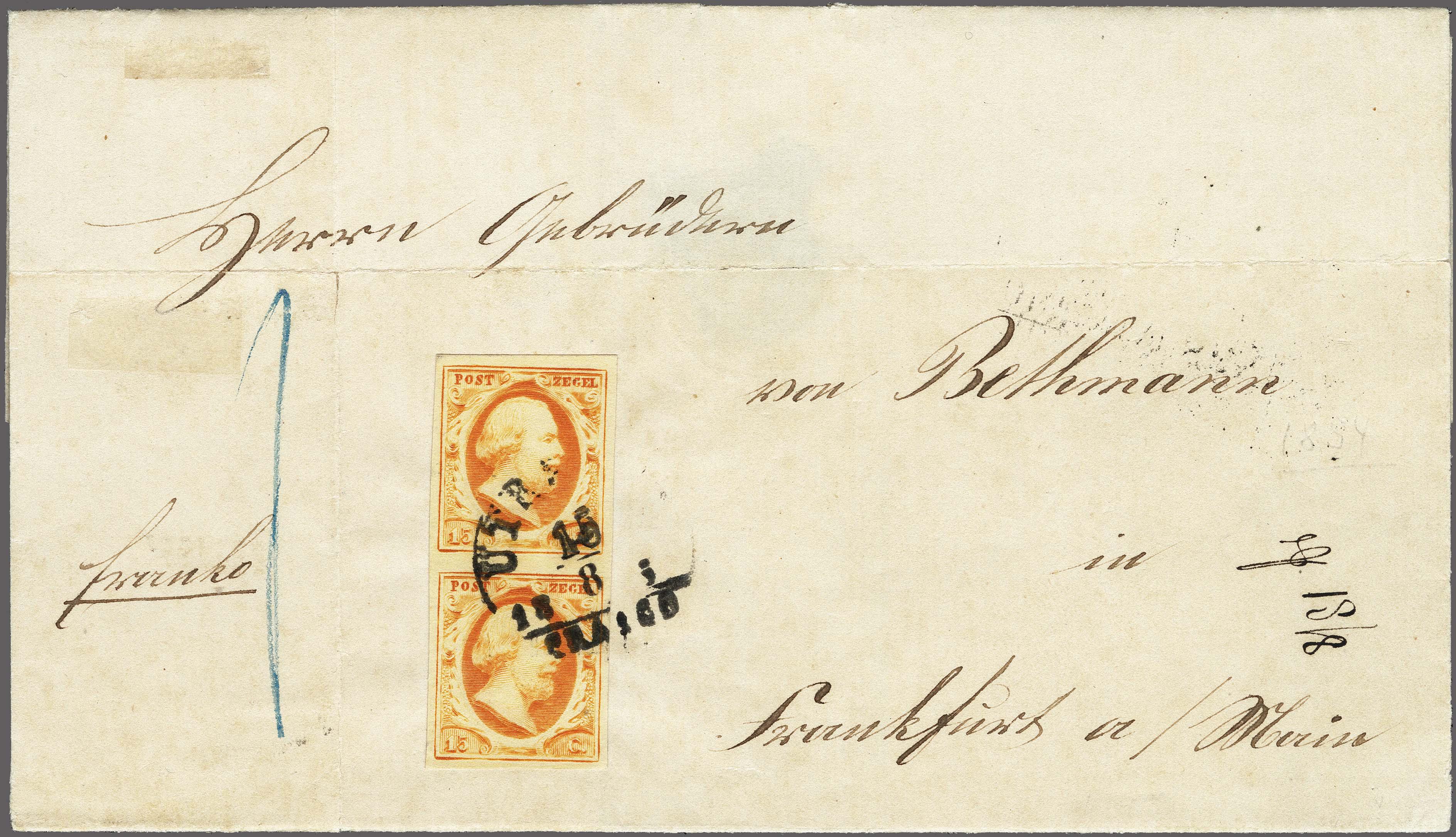 Lot 4226 - Netherlands and former colonies NL 1852 King William III -  Corinphila Veilingen Auction 250-253 - Day 4 - Proofs of Netherlands former colonies