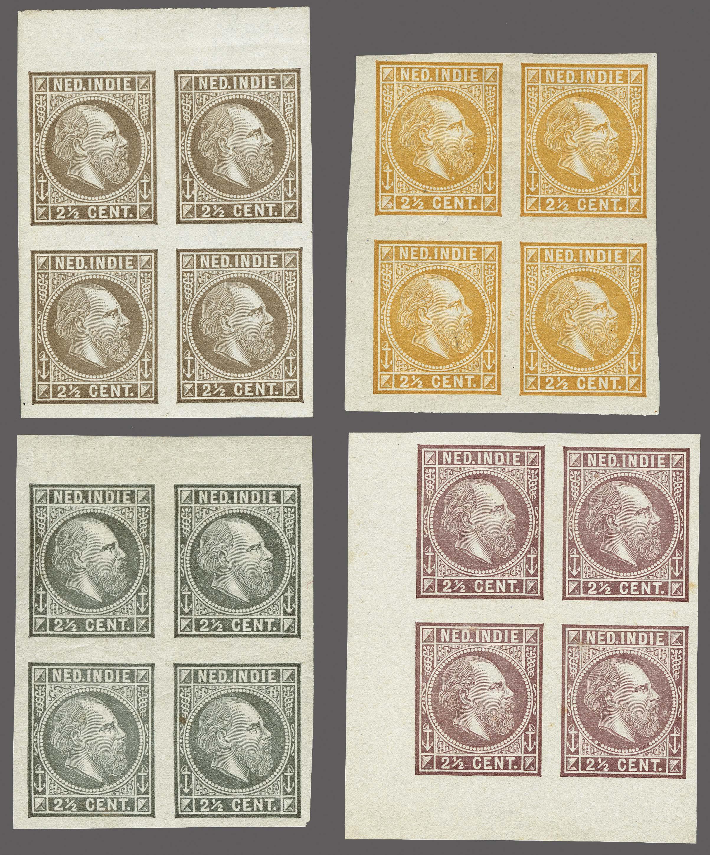 Lot 3309 - Netherlands and former colonies Netherlands Indies -  Corinphila Veilingen Auction 250-253 - Day 4 - Proofs of Netherlands former colonies