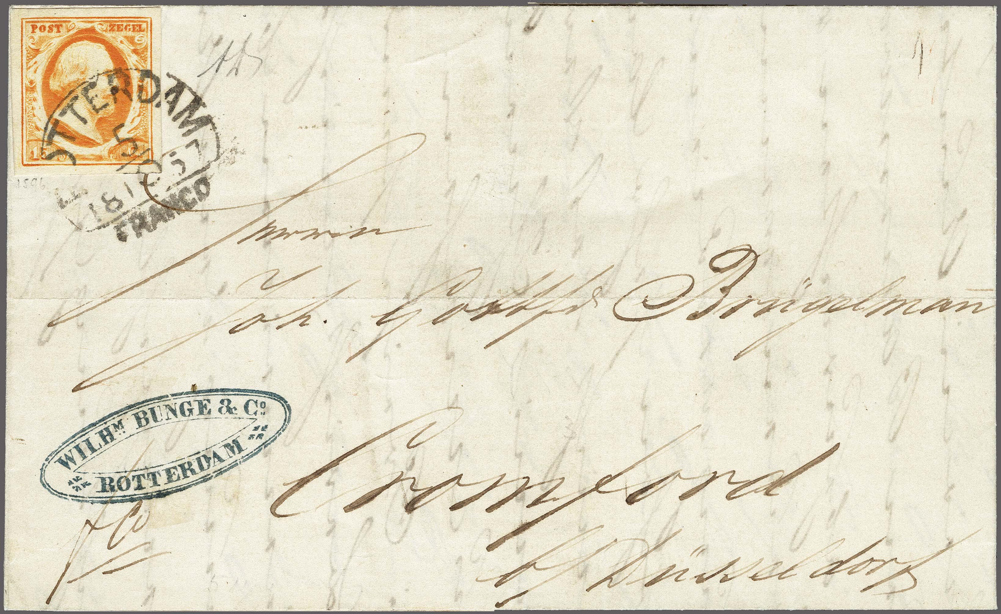Lot 4227 - Netherlands and former colonies NL 1852 King William III -  Corinphila Veilingen Auction 250-253 - Day 4 - Proofs of Netherlands former colonies
