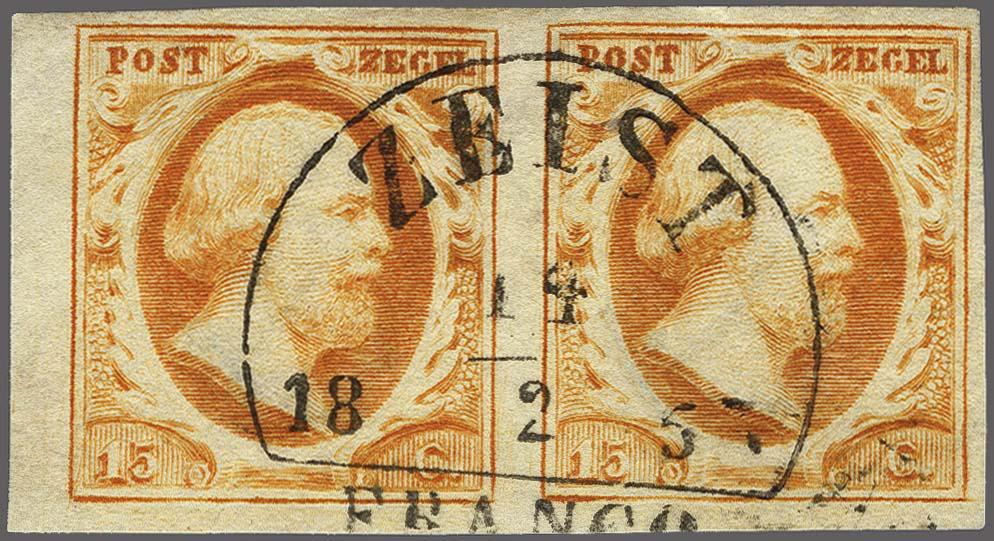 Lot 4292 - Netherlands and former colonies NL Semi-circular Cancellation - Corinphila Veilingen Auction 250-253 - Day 4 - Proofs of Netherlands former colonies Lot 4292 - Netherlands and former colonies NL Semi-circular Cancellation - Corinphila Veilingen Auction 250-253 - Day 4 - Proofs of Netherlands former colonies