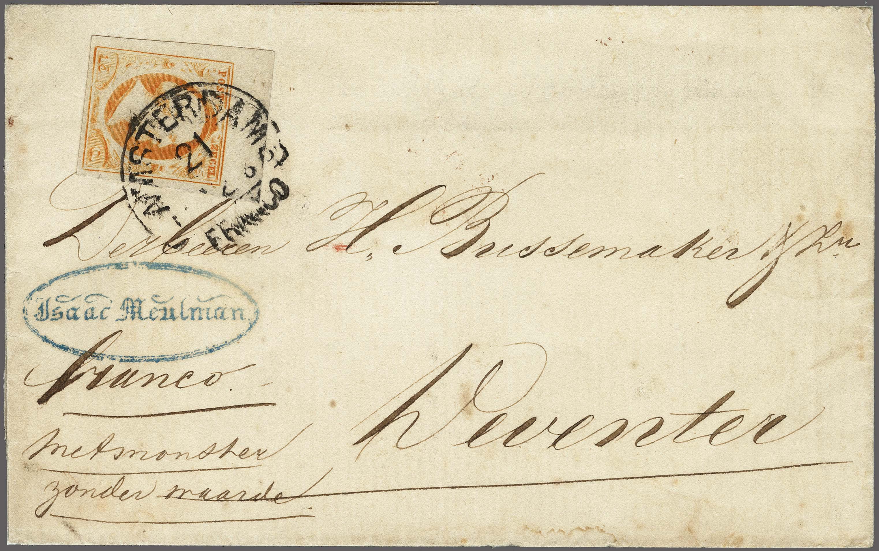 Lot 4231 - Netherlands and former colonies NL 1852 King William III -  Corinphila Veilingen Auction 250-253 - Day 4 - Proofs of Netherlands former colonies