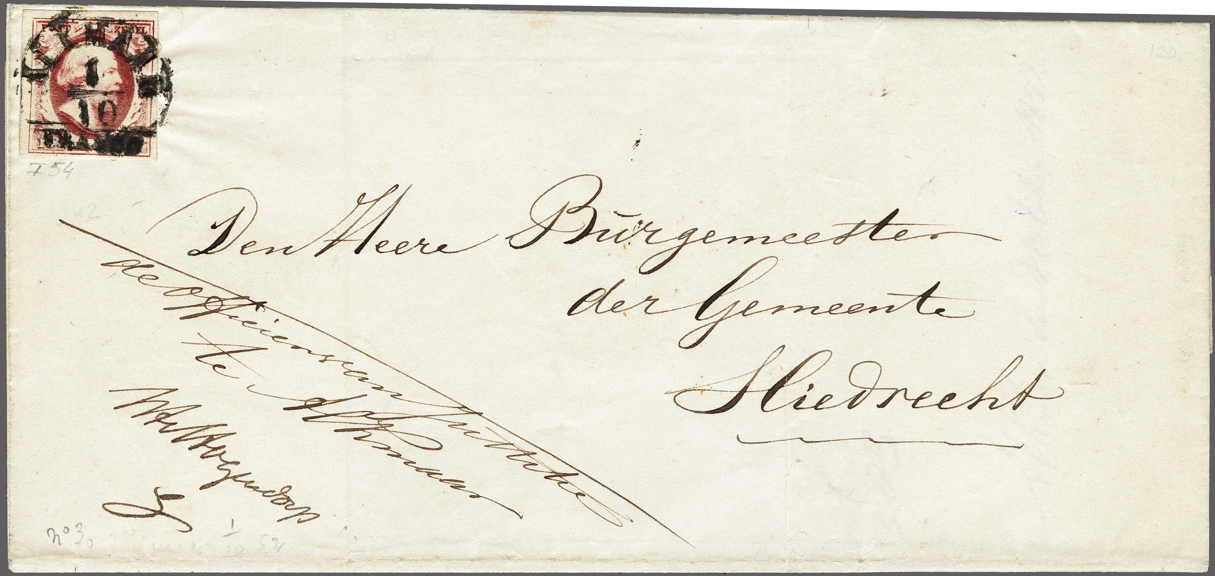 Lot 4244 - Netherlands and former colonies NL Semi-circular Cancellation - Corinphila Veilingen Auction 250-253 - Day 4 - Proofs of Netherlands former colonies Lot 4244 - Netherlands and former colonies NL Semi-circular Cancellation - Corinphila Veilingen Auction 250-253 - Day 4 - Proofs of Netherlands former colonies
