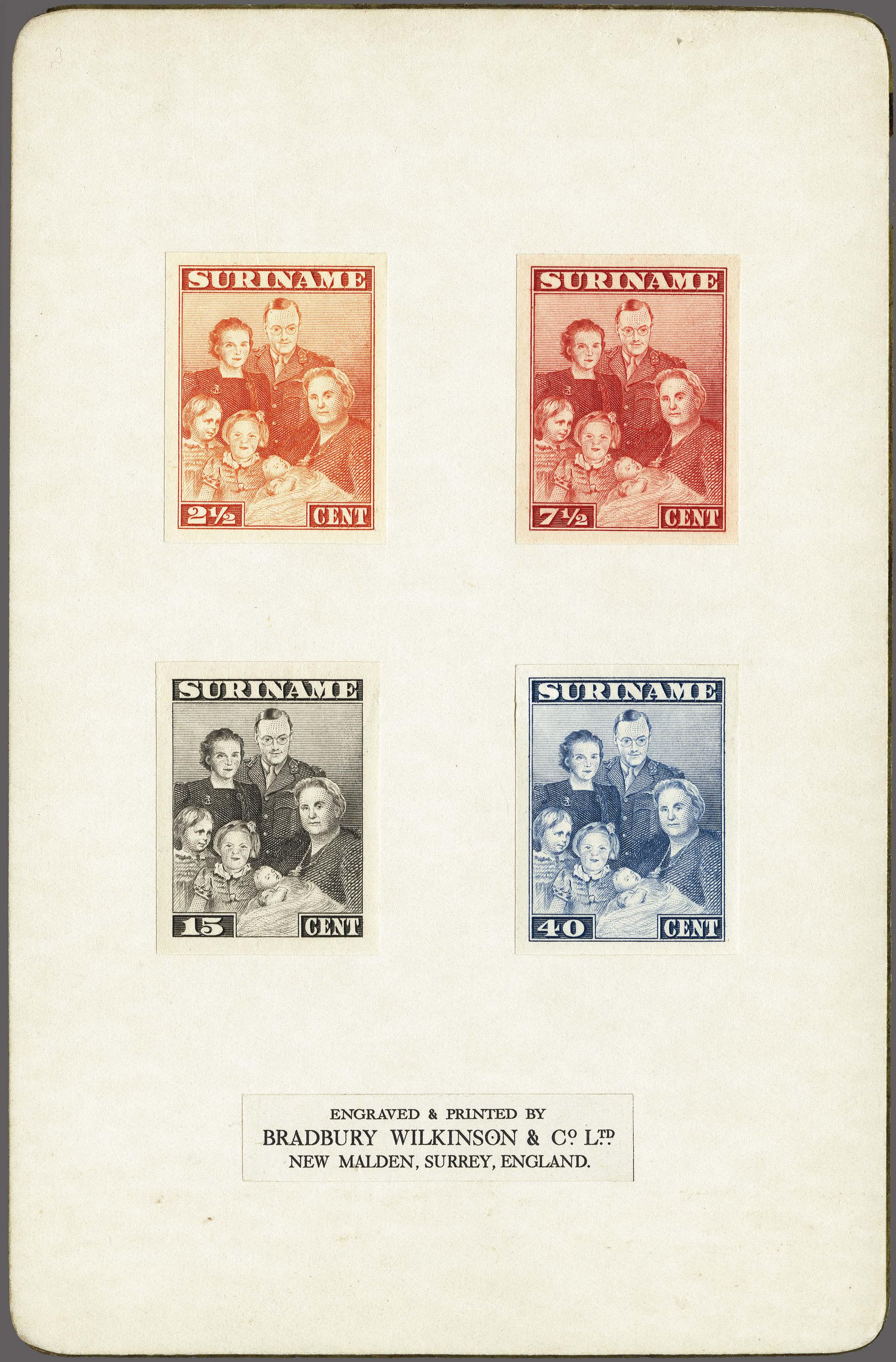 Lot 3435 - Netherlands and former colonies surinam -  Corinphila Veilingen Auction 250-253 - Day 4 - Proofs of Netherlands former colonies