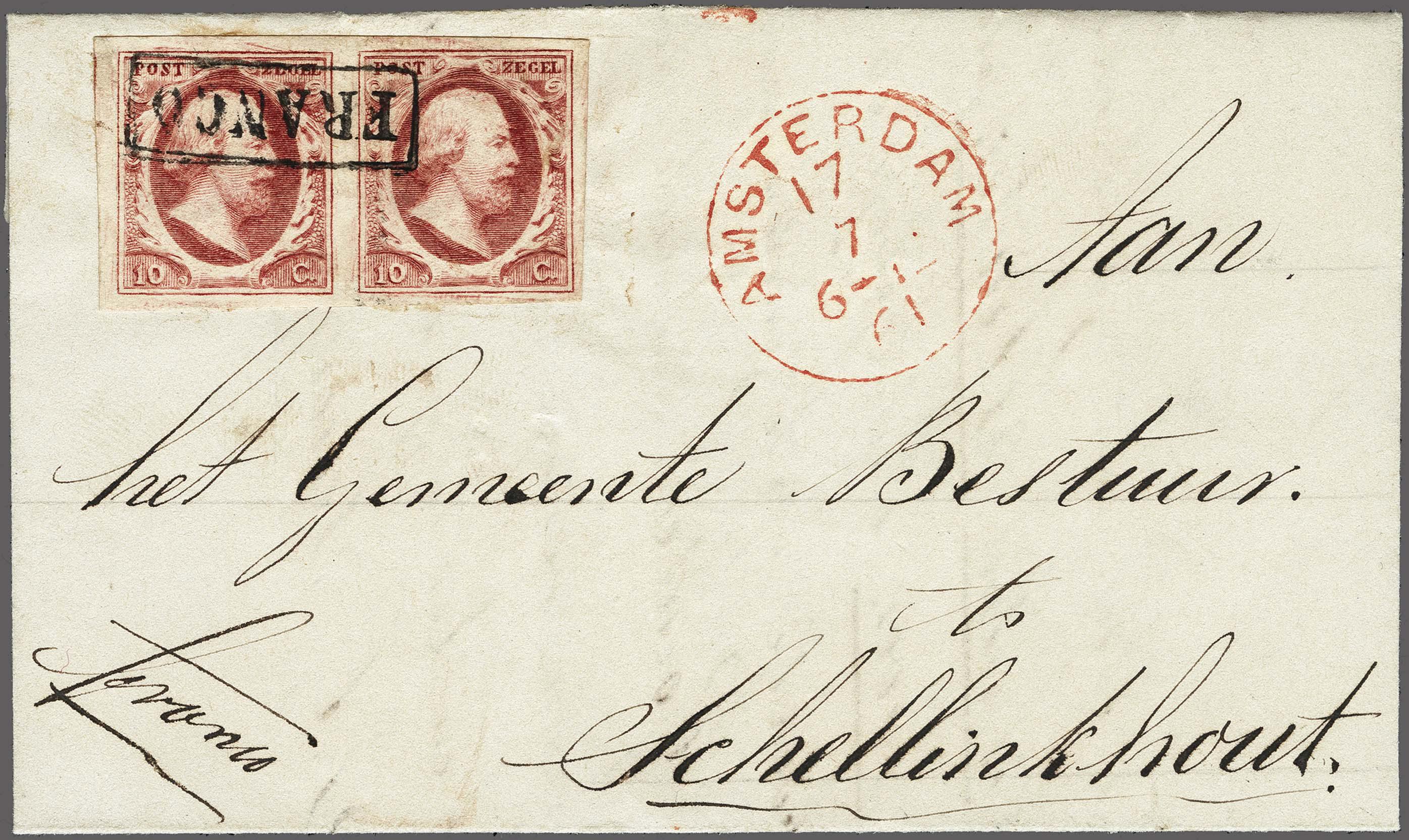 Lot 4209 - Netherlands and former colonies NL 1852 King William III -  Corinphila Veilingen Auction 250-253 - Day 4 - Proofs of Netherlands former colonies
